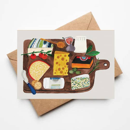 CHEESEBOARD card - Daria Solak Illustrations Modern Love Store Glasgow