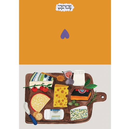 CHEESEBOARD card - Daria Solak Illustrations Modern Love Store Glasgow