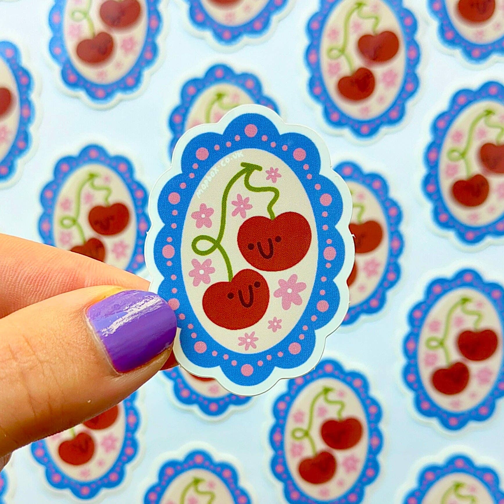 Cherry Good Friends - Vinyl Sticker - Mimo Modern Love Store Glasgow