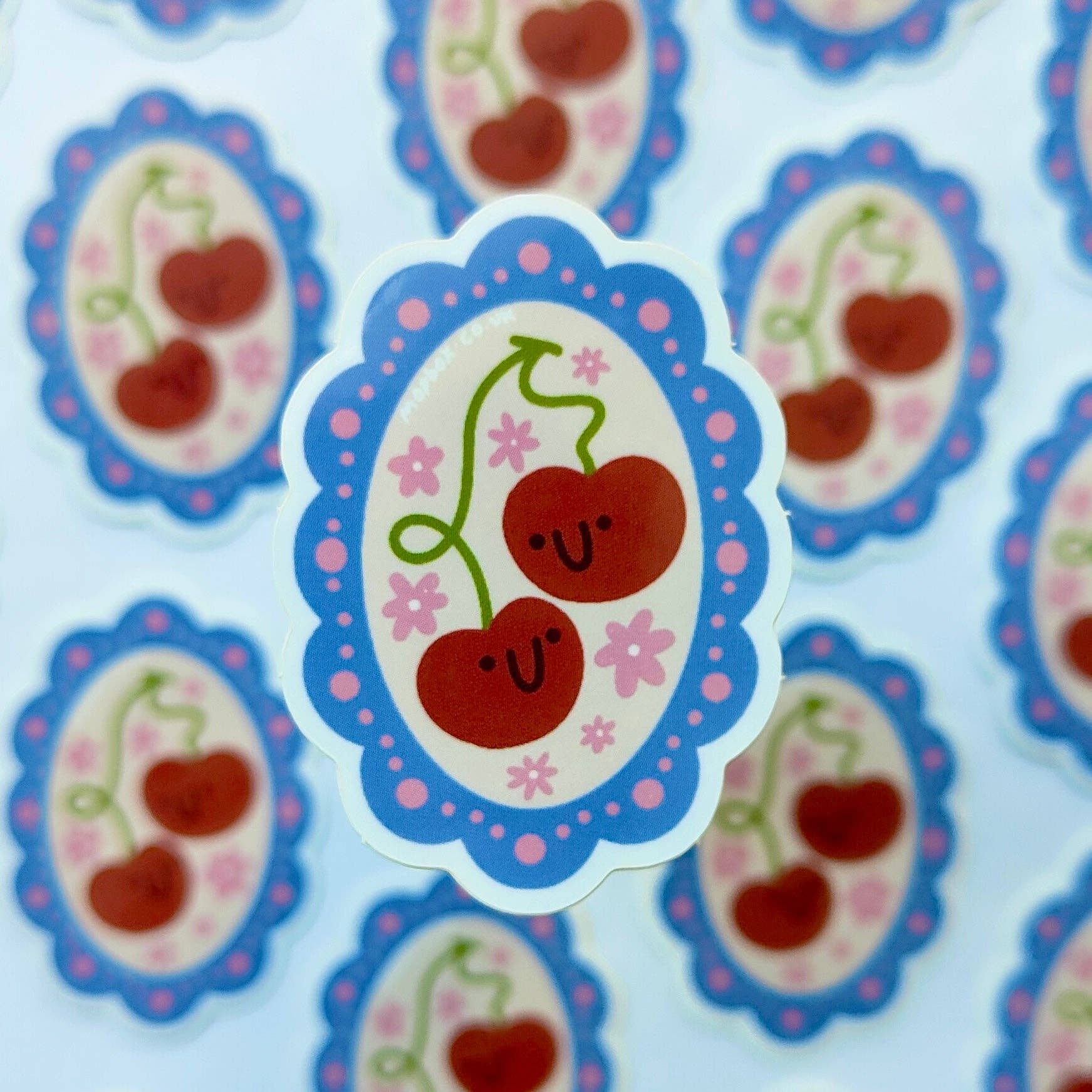 Cherry Good Friends - Vinyl Sticker - Mimo Modern Love Store Glasgow