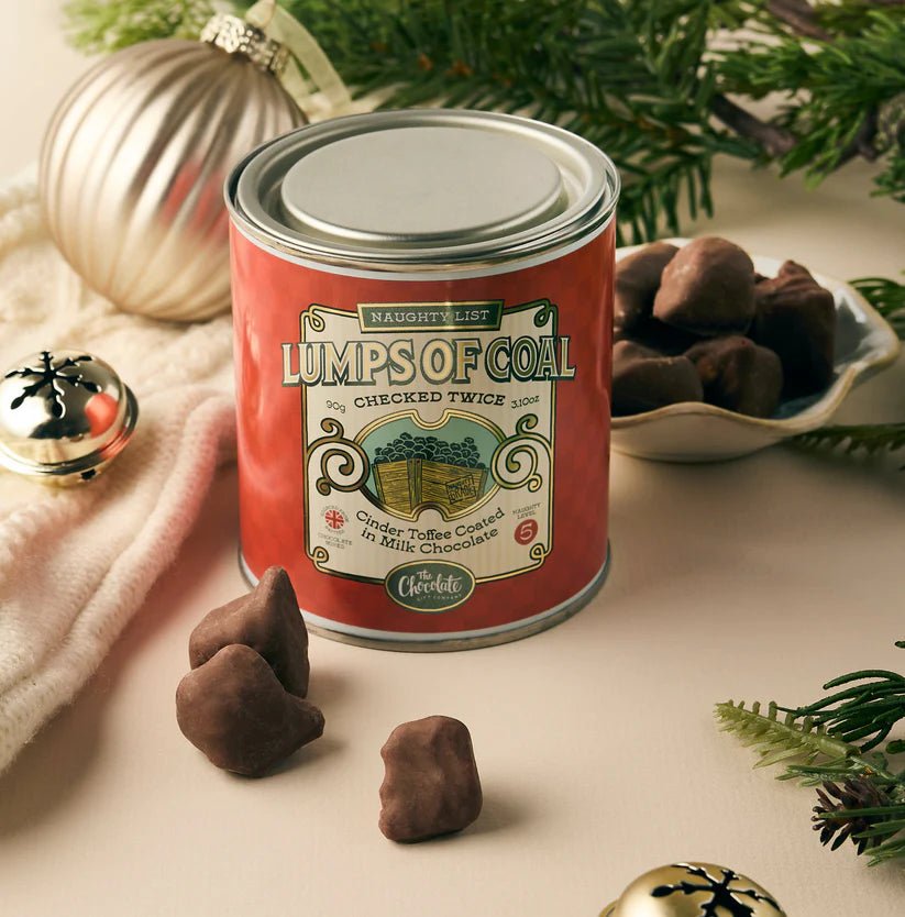 Tin of Lump of Coal - Chocolate The Chocolate Gift Co. Modern Love Store Glasgow