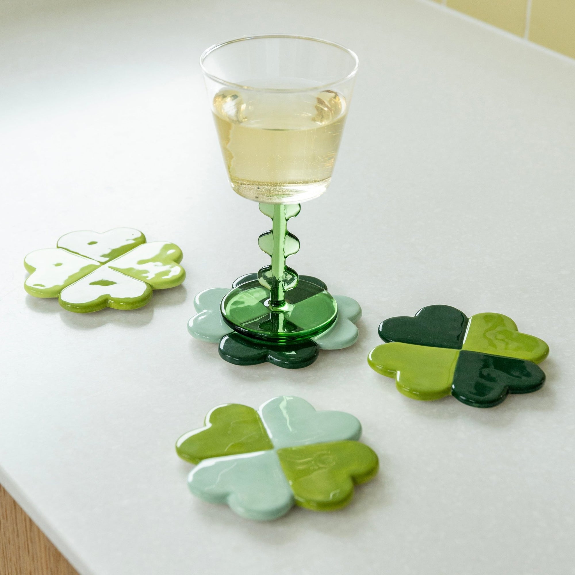 Coaster Lucky Clover Set of 4 - Coasters &K Amsterdam Modern Love Store Glasgow