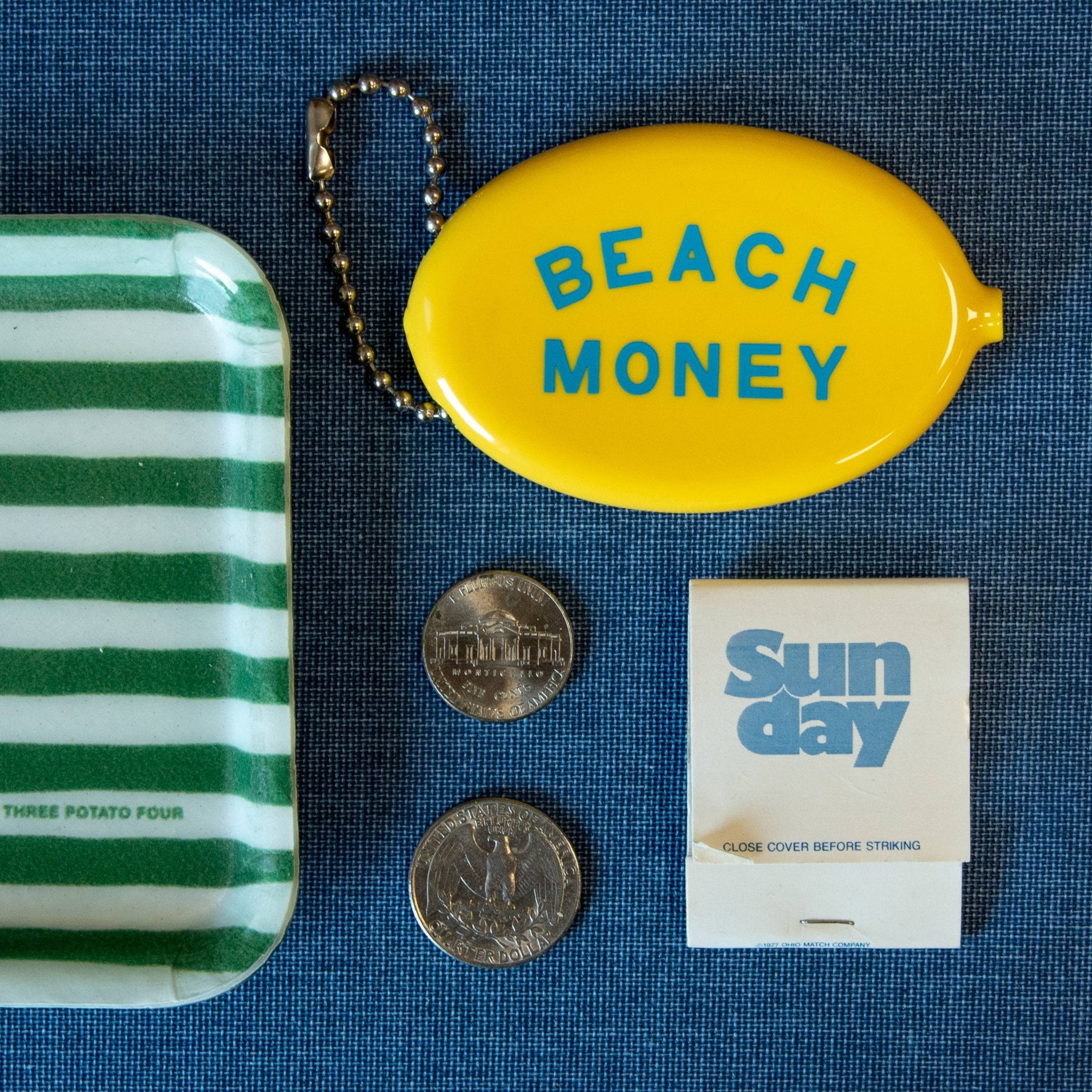 Coin Pouch - Beach Money - Three Potato Four Modern Love Store Glasgow