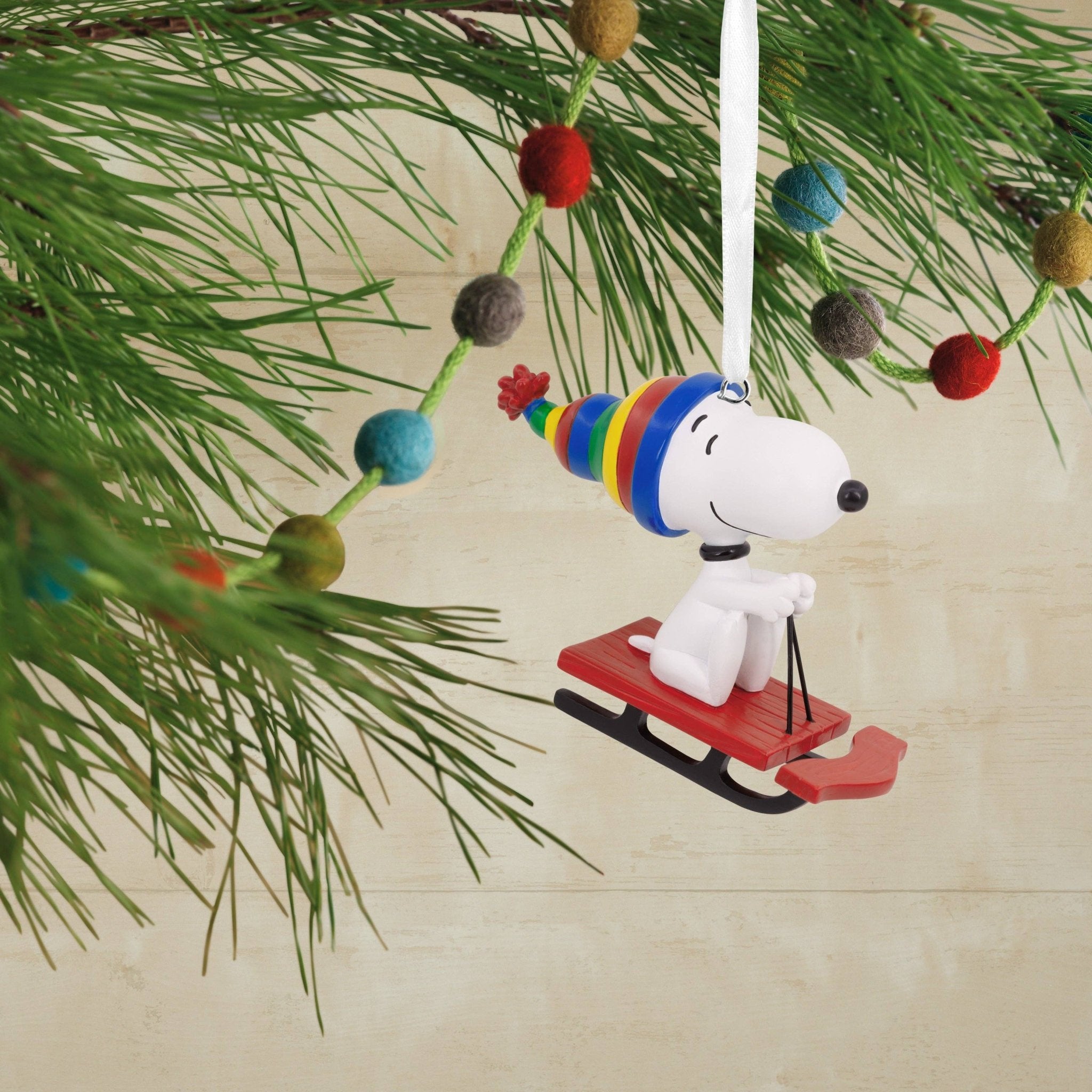 Collectable Peanuts™ - Snoopy On Sled Ornament - Hallmark Modern Love Store Glasgow