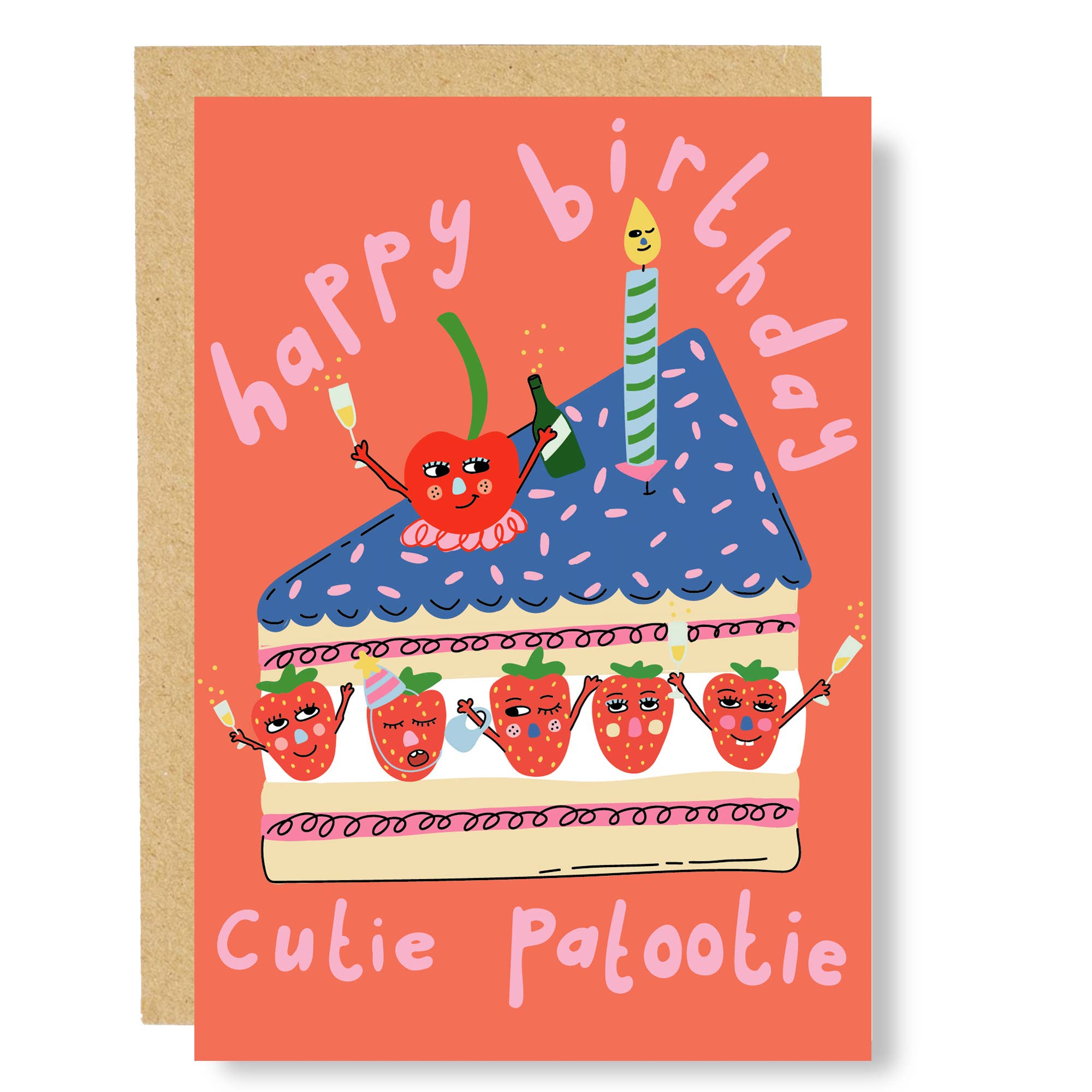 Cutie Patootie birthday card - Eat the Moon Modern Love Store Glasgow