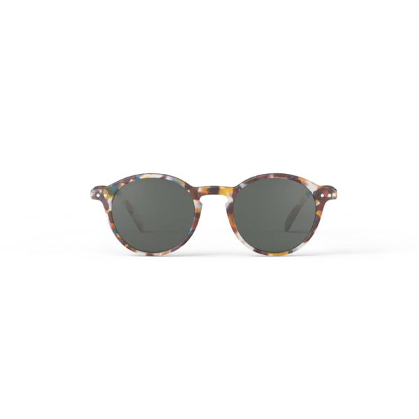 IZIPIZI #D square sunglasses in blue tortoise — front view