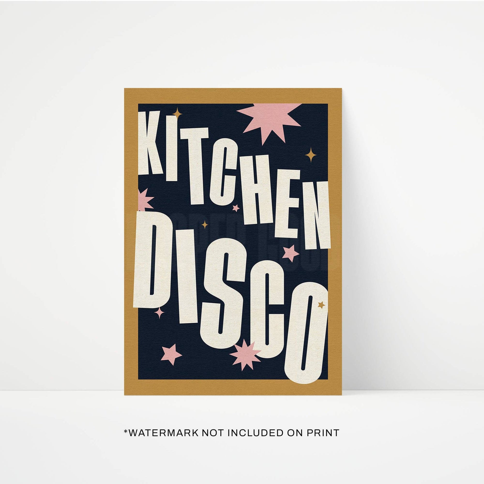 Kitchen Disco print lifestyle shot on wall