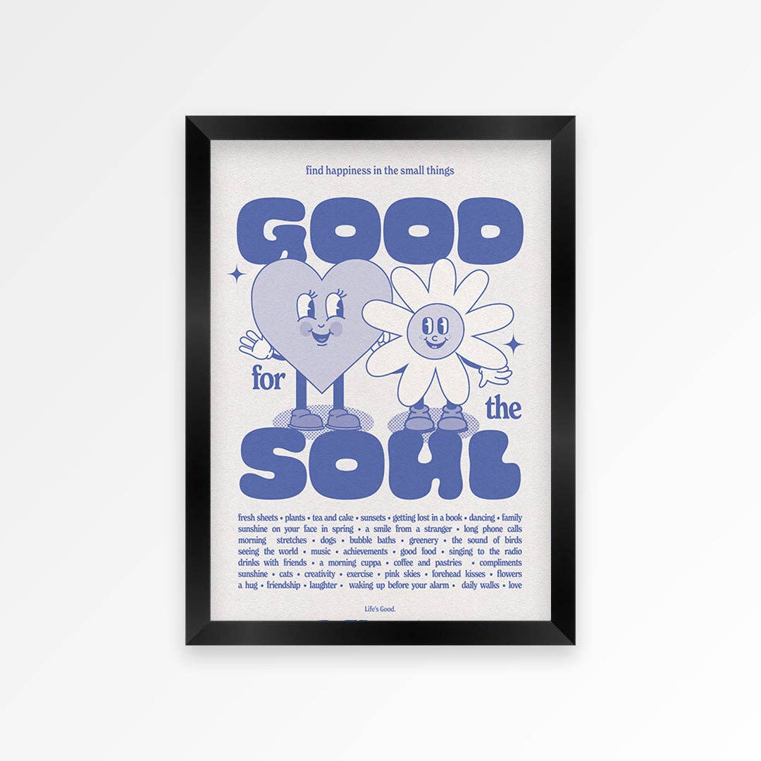 Good For The Soul Print: Green / Unframed / A4