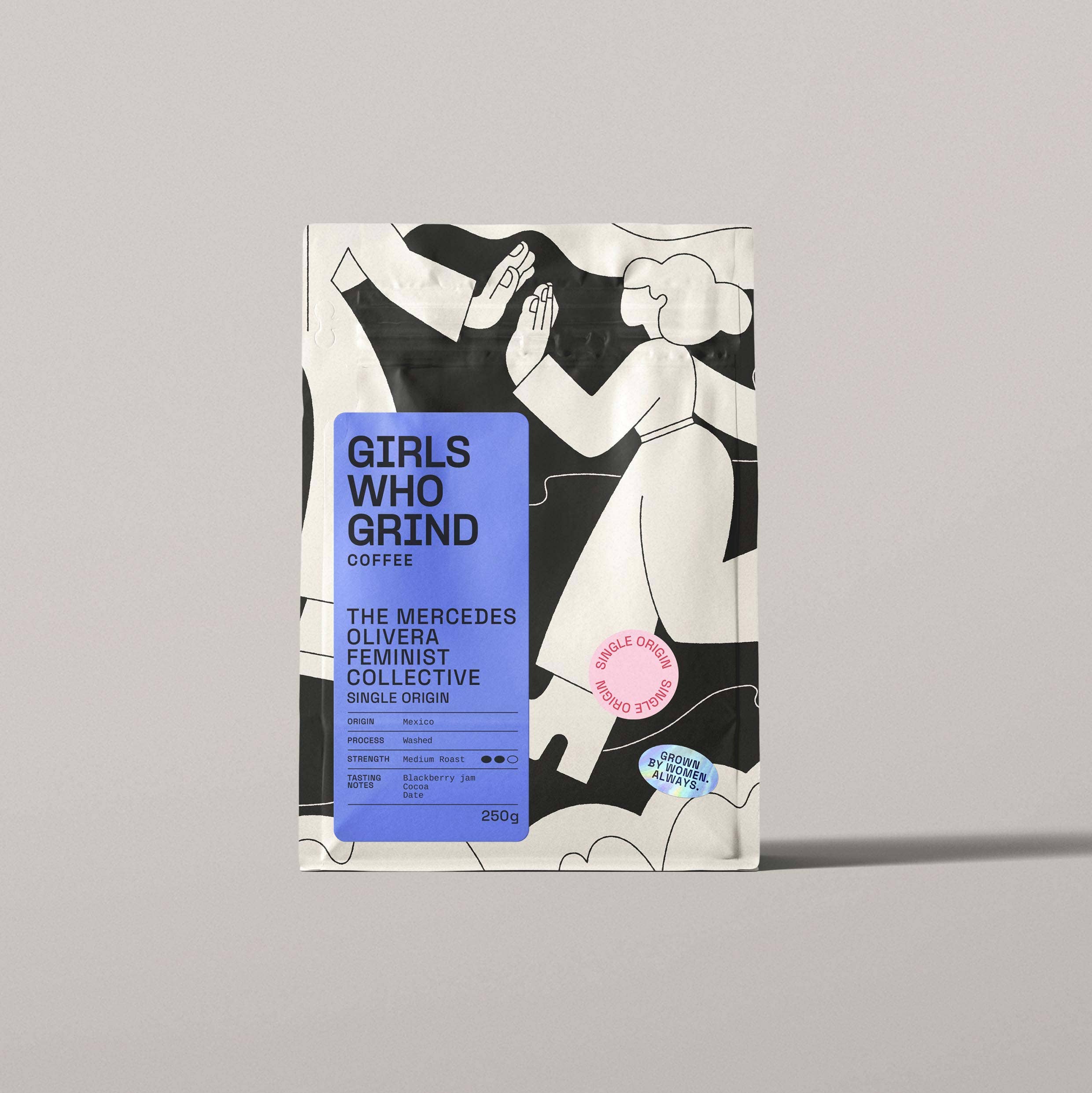 Mercedes Olivera Feminist Collective coffee from Mexico by Girls Who Grind, French press 250g