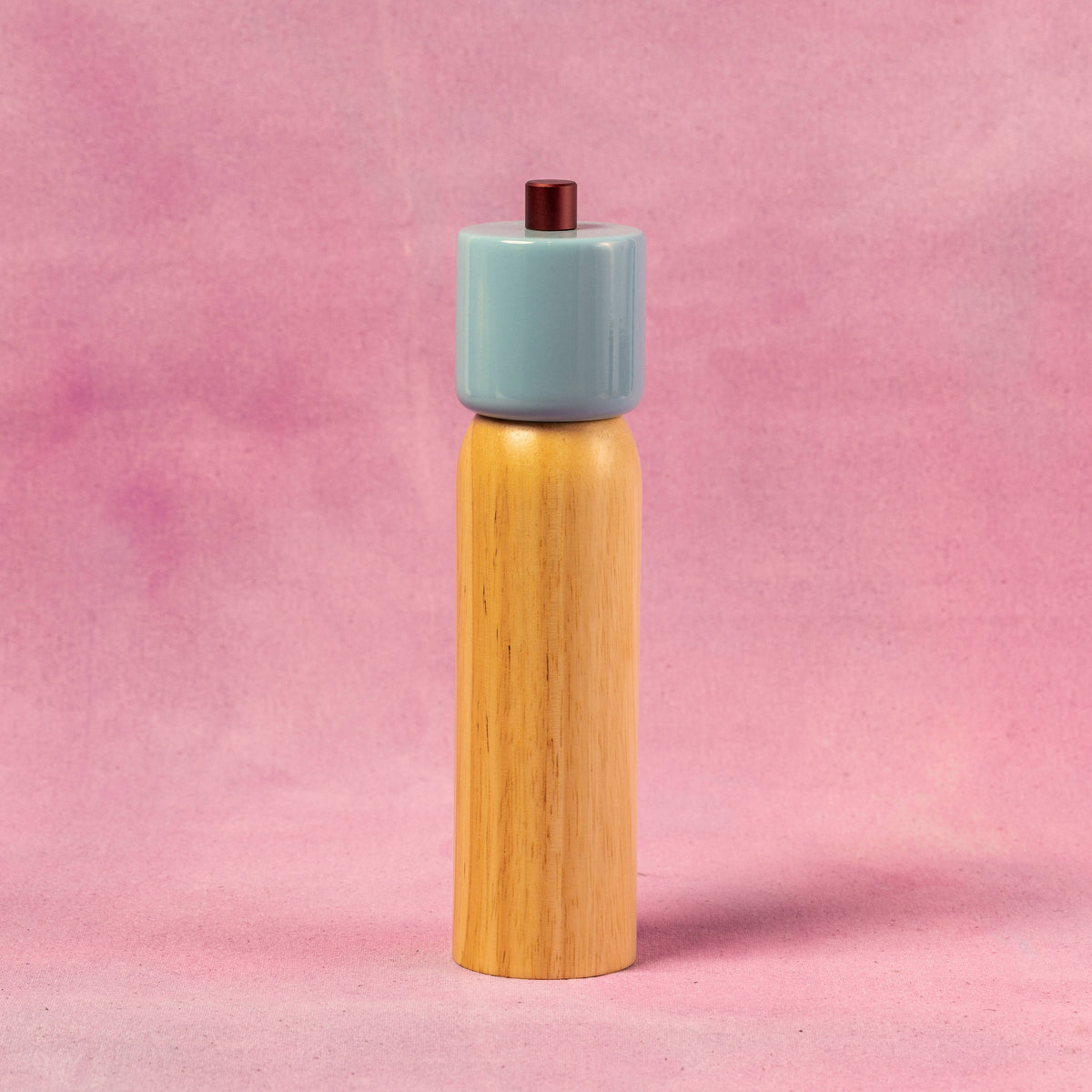 Salt & Pepper Grinder - Light Blue & Burgundy: Large