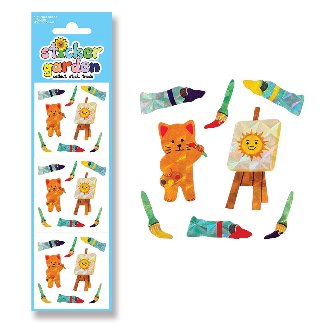 Artist Cat Sticker Sheets