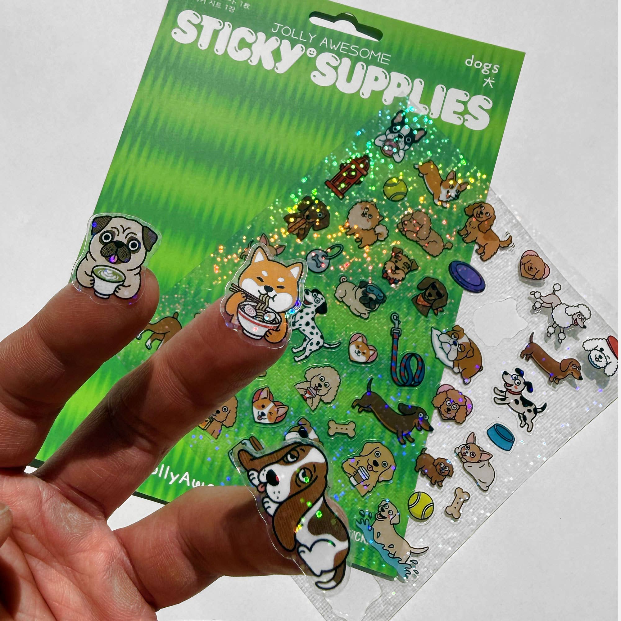 DOGS A5 HOLOGRAPHIC STICKER SHEET