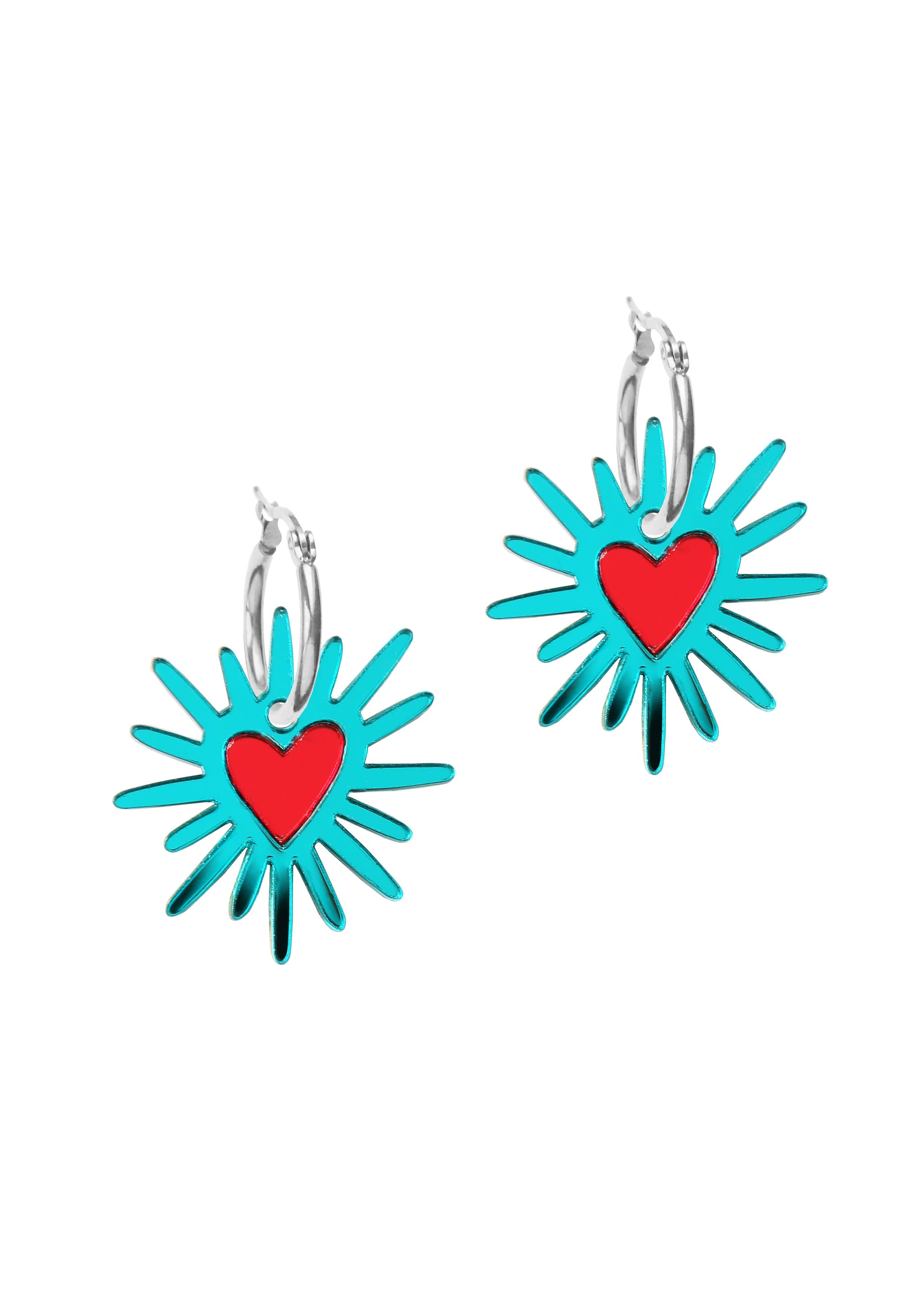 Shining Heart Hoops: Gold + Red