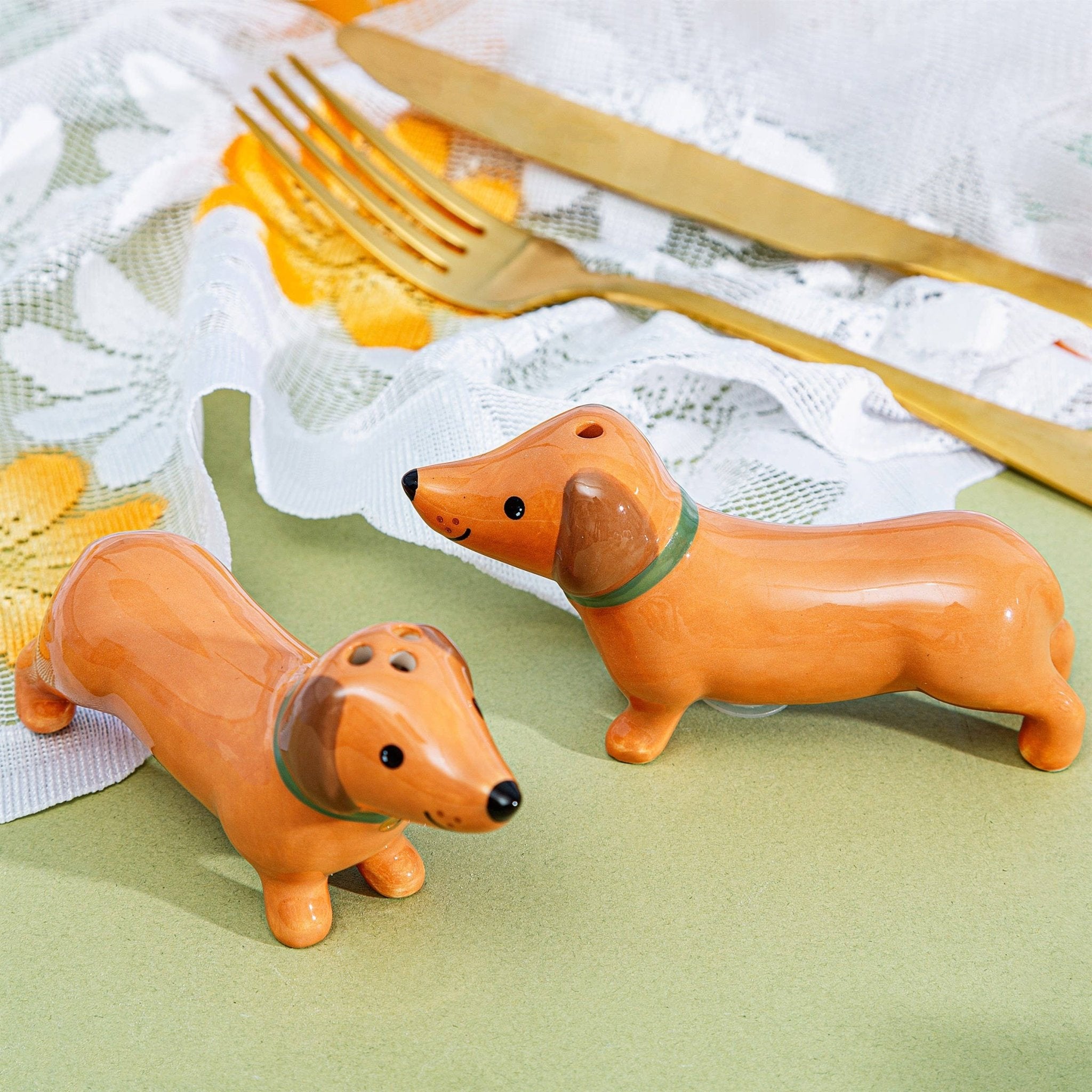 Dachshund Salt and Pepper Shakers - Sass and Belle Modern Love Store Glasgow