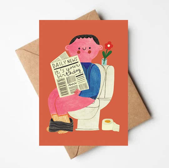 DAILY NEWS card - Daria Solak Illustrations Modern Love Store Glasgow