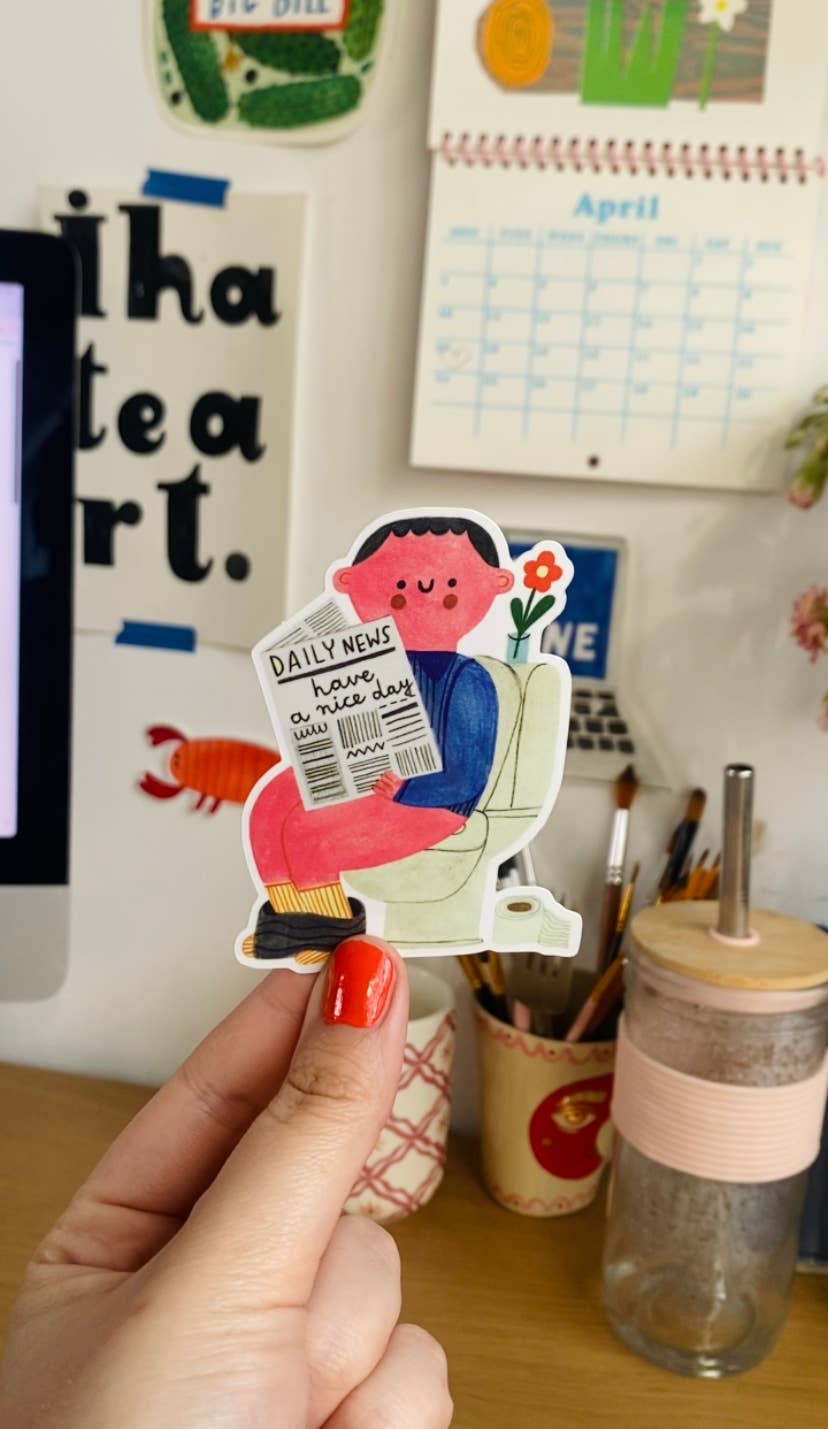 DAILY NEWS sticker - Daria Solak Illustrations Modern Love Store Glasgow