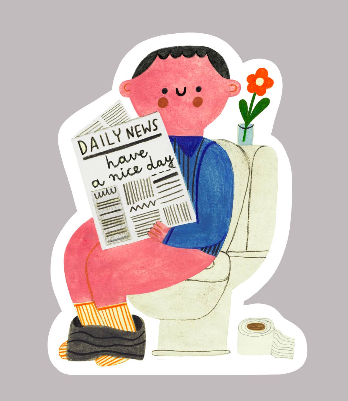 DAILY NEWS sticker - Daria Solak Illustrations Modern Love Store Glasgow