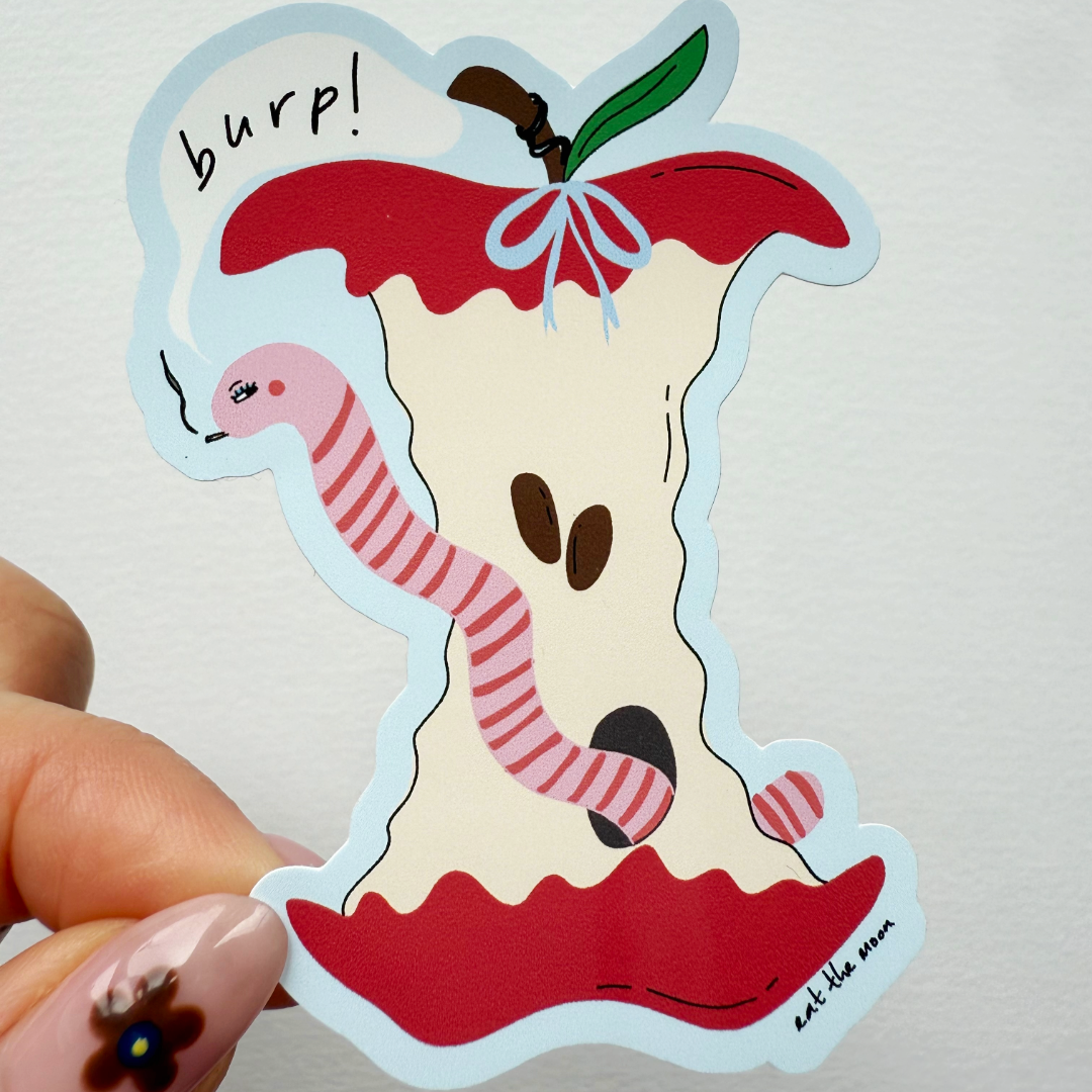 Worm Vinyl Sticker