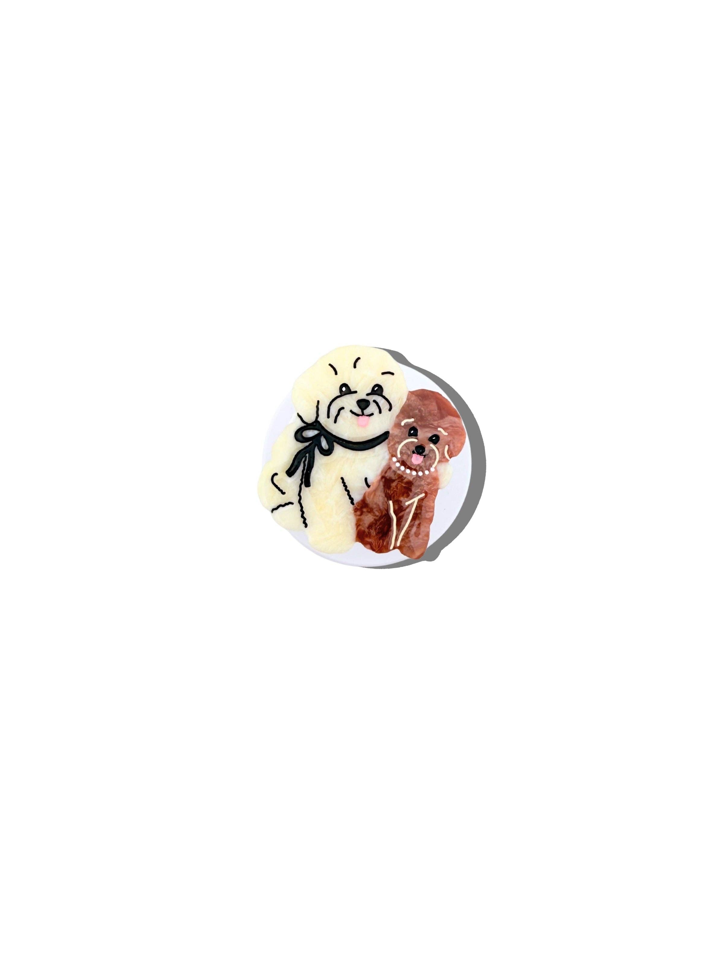Hand-painted Phone Grip Charm | Puppy Friends  | Eco-Friendly