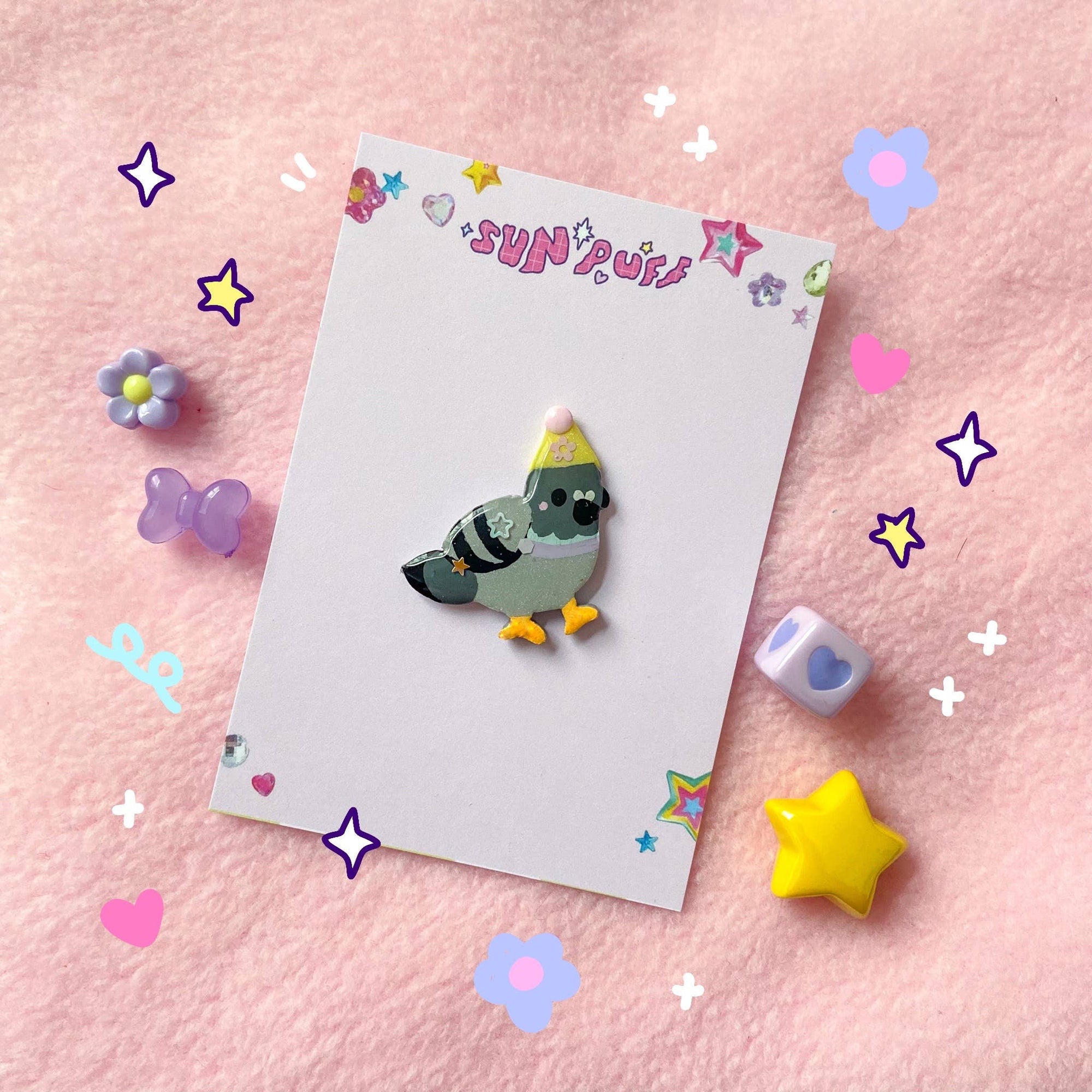 Party Pigeon Clay Pin