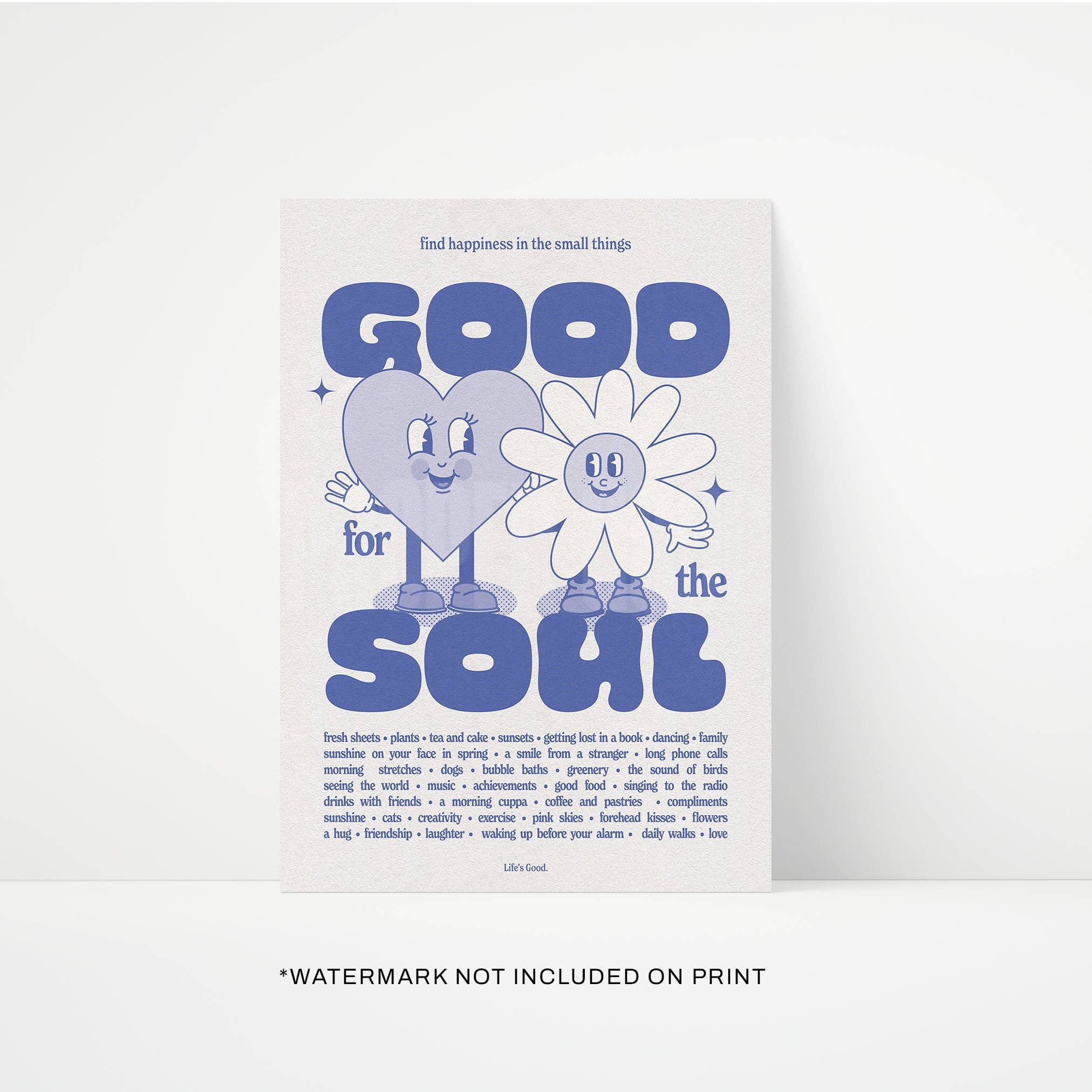 Good For The Soul Print: Green / Unframed / A4
