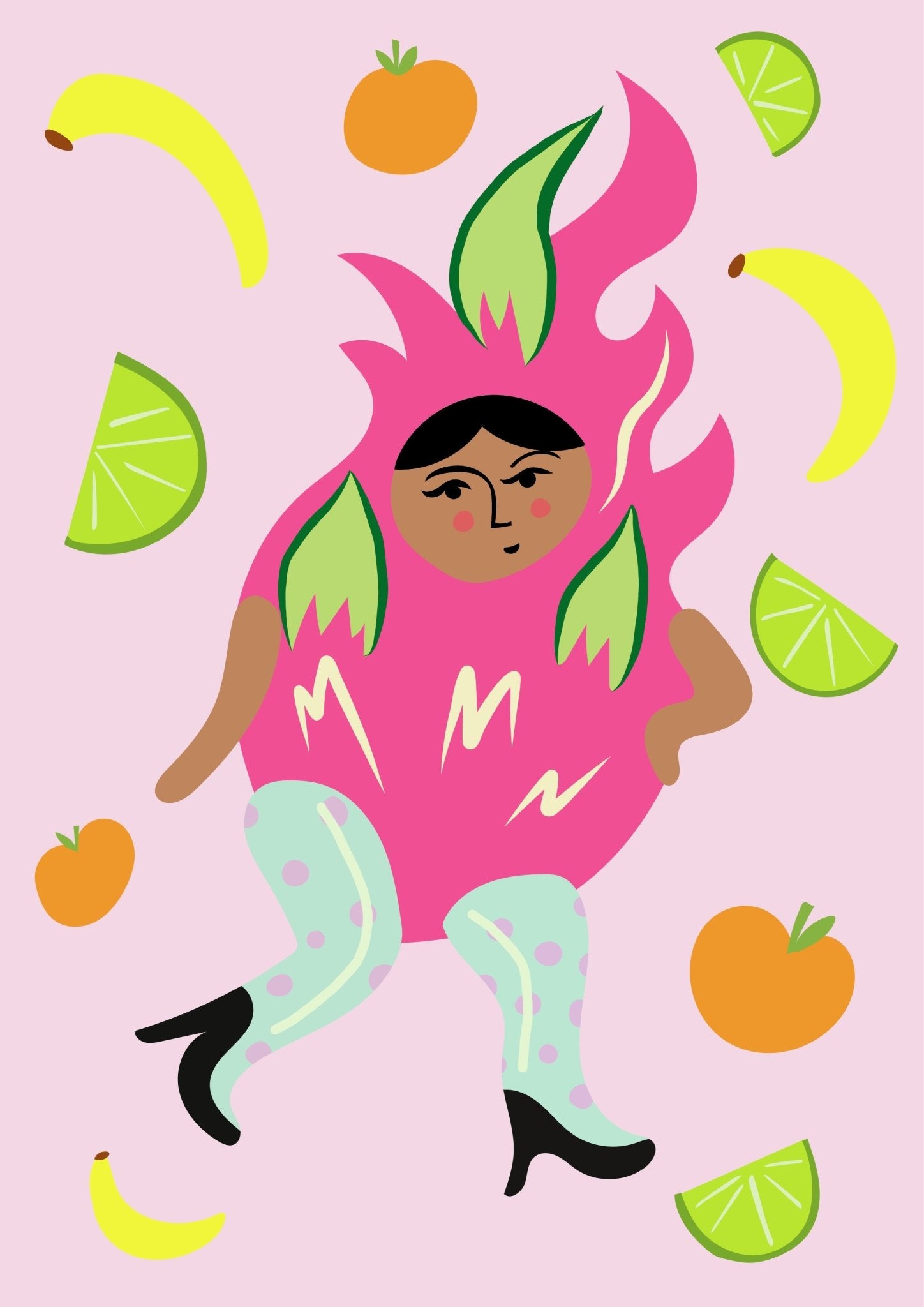Dragon Fruit Dance Print - Print Hannah Budd Modern Love Store Glasgow