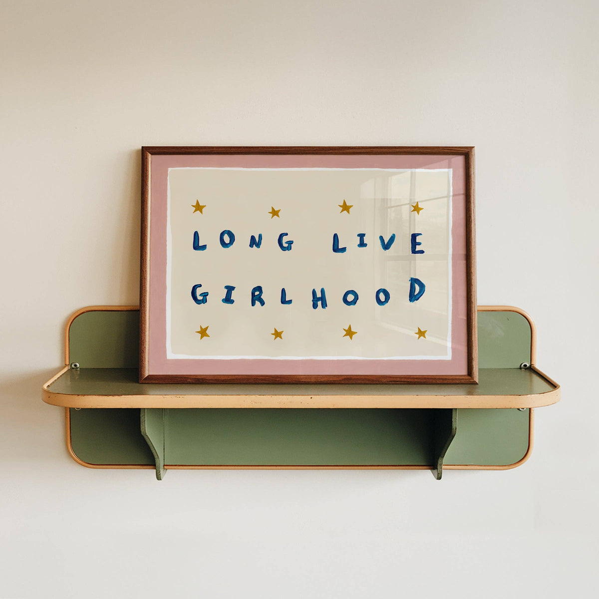 Long Live Girlhood Hand Painted Print