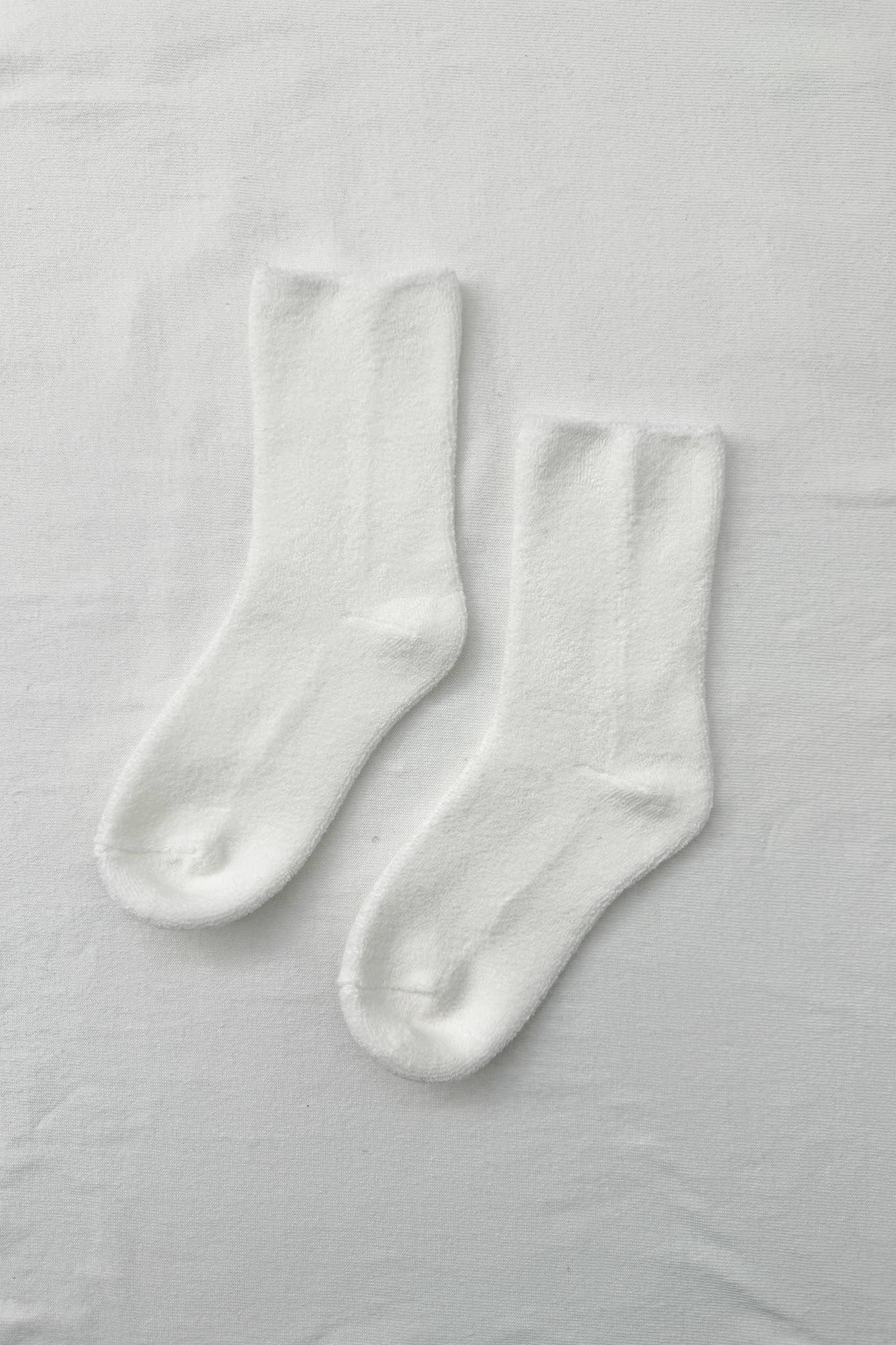 Le Bon Shoppe Cloud Socks: Classic White
