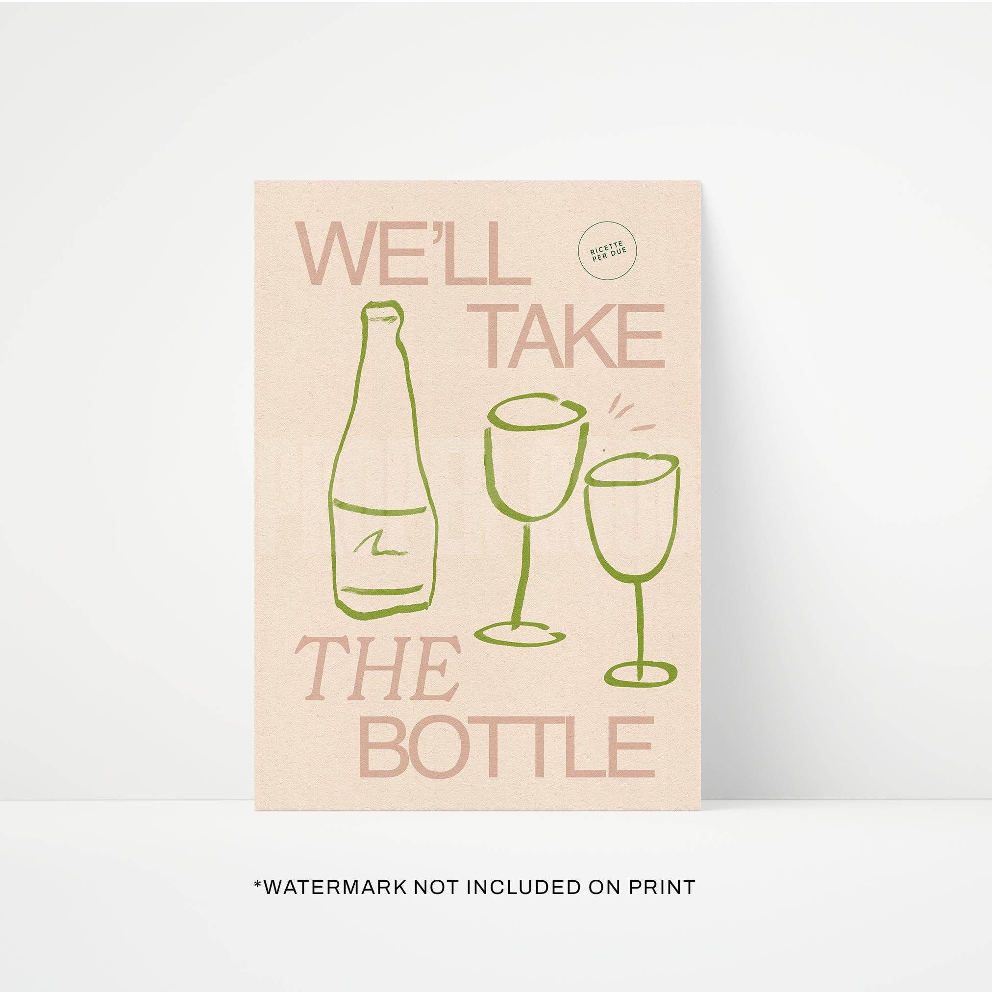 Wine Print: Red / Unframed / A4
