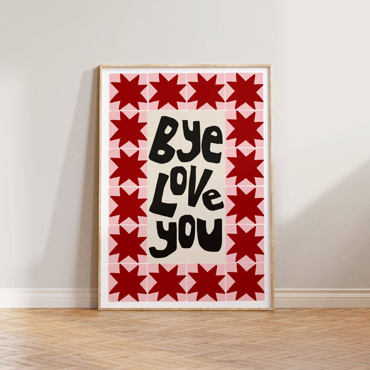 Bye, Love You Patchwork Print