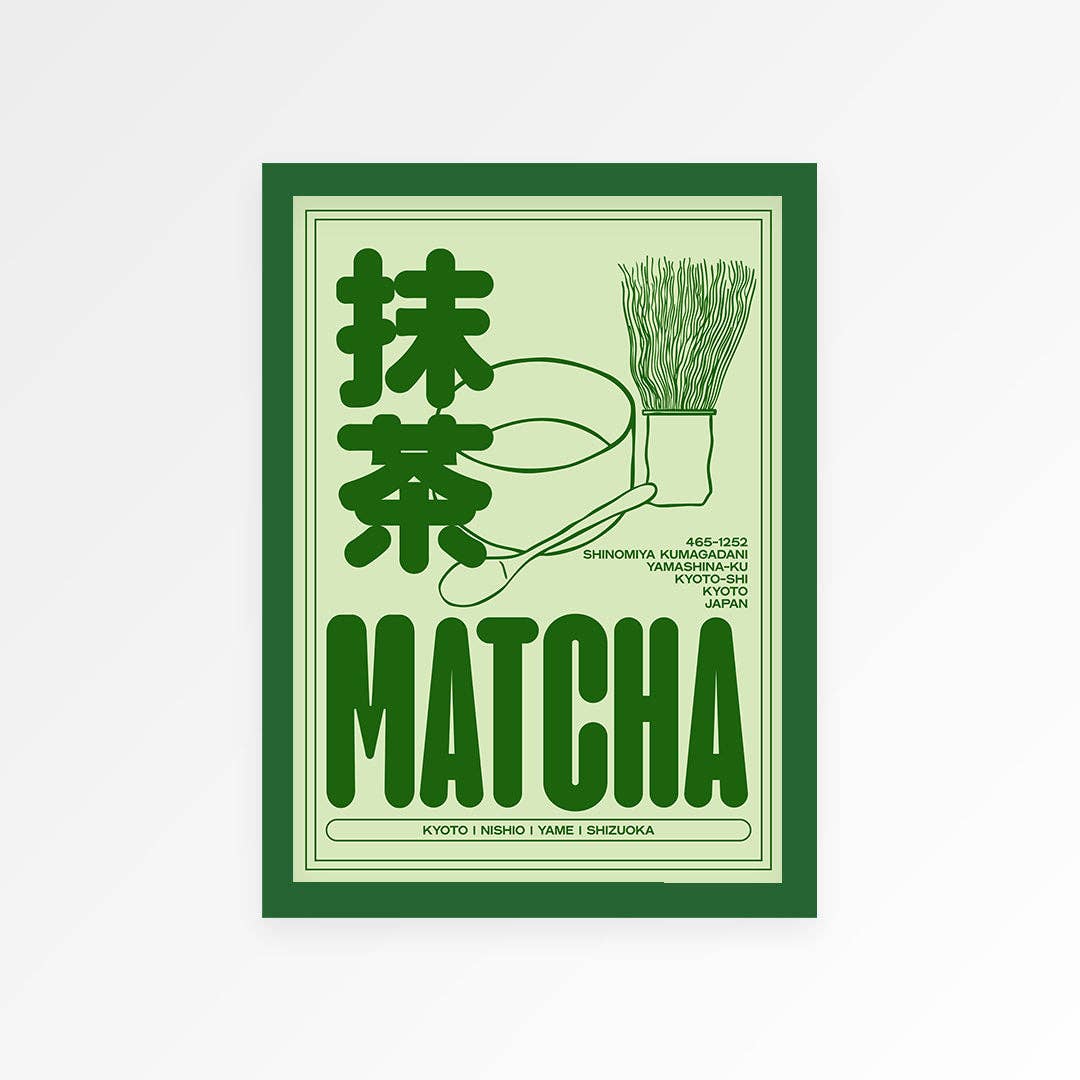 Matcha print A5 on shelf