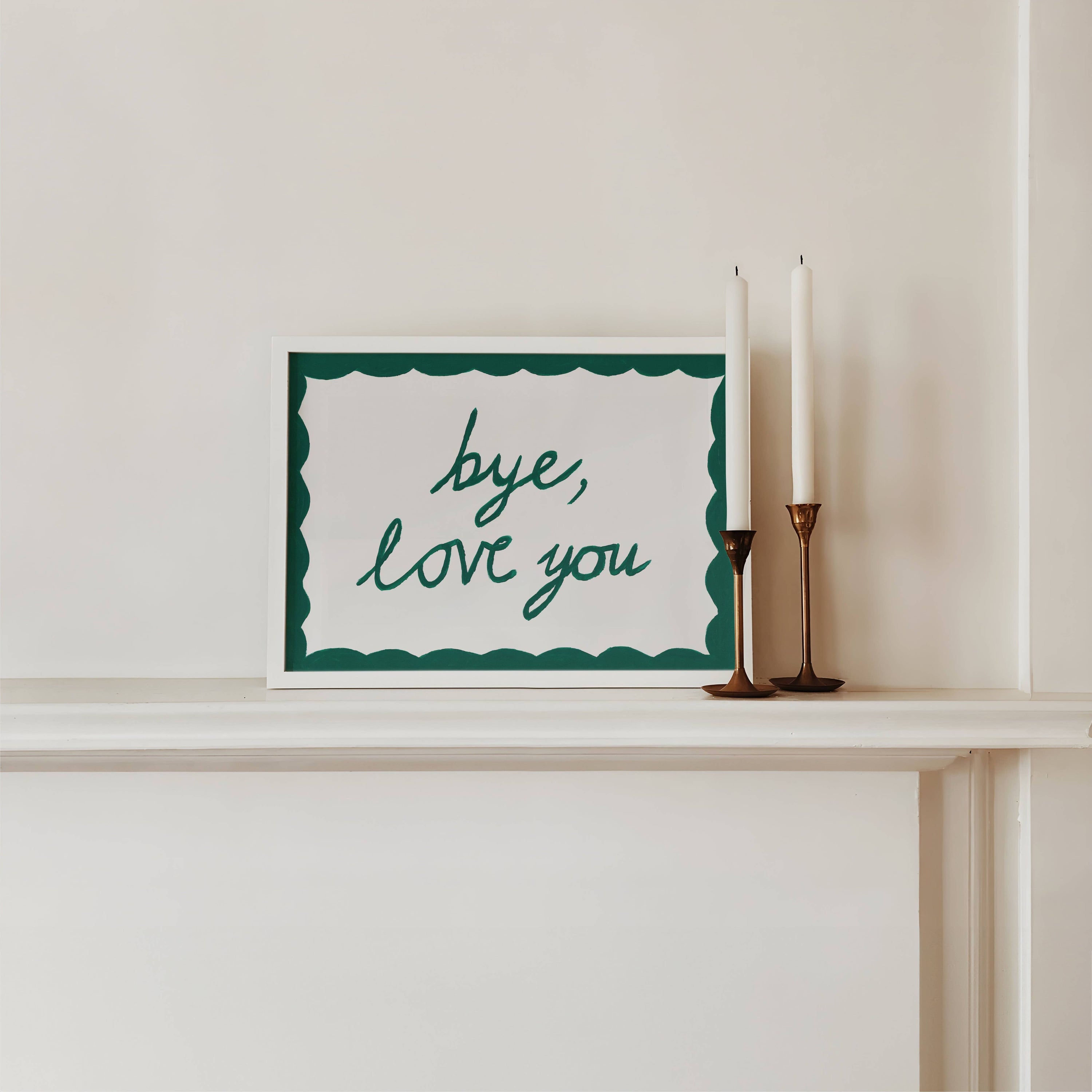 Bye, Love You Hand Painted Print: A4 or A3