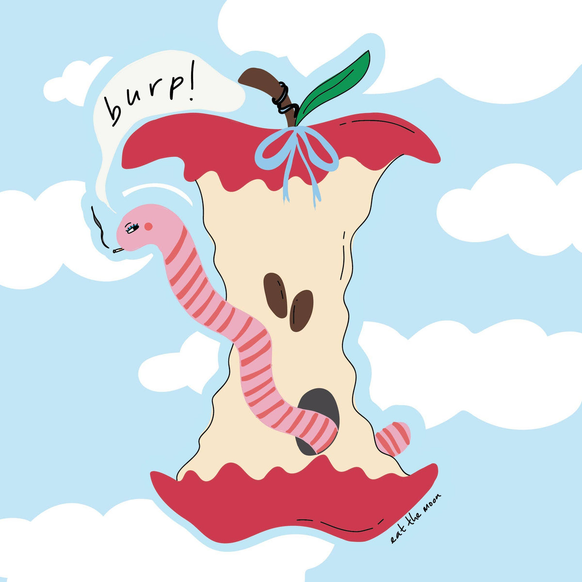 Worm Vinyl Sticker