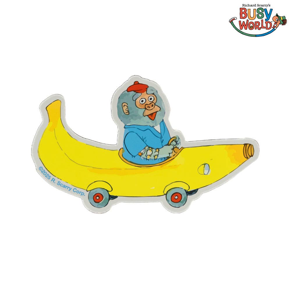 Banana Car Magnet by Three Potato Four x Richard Scarry
