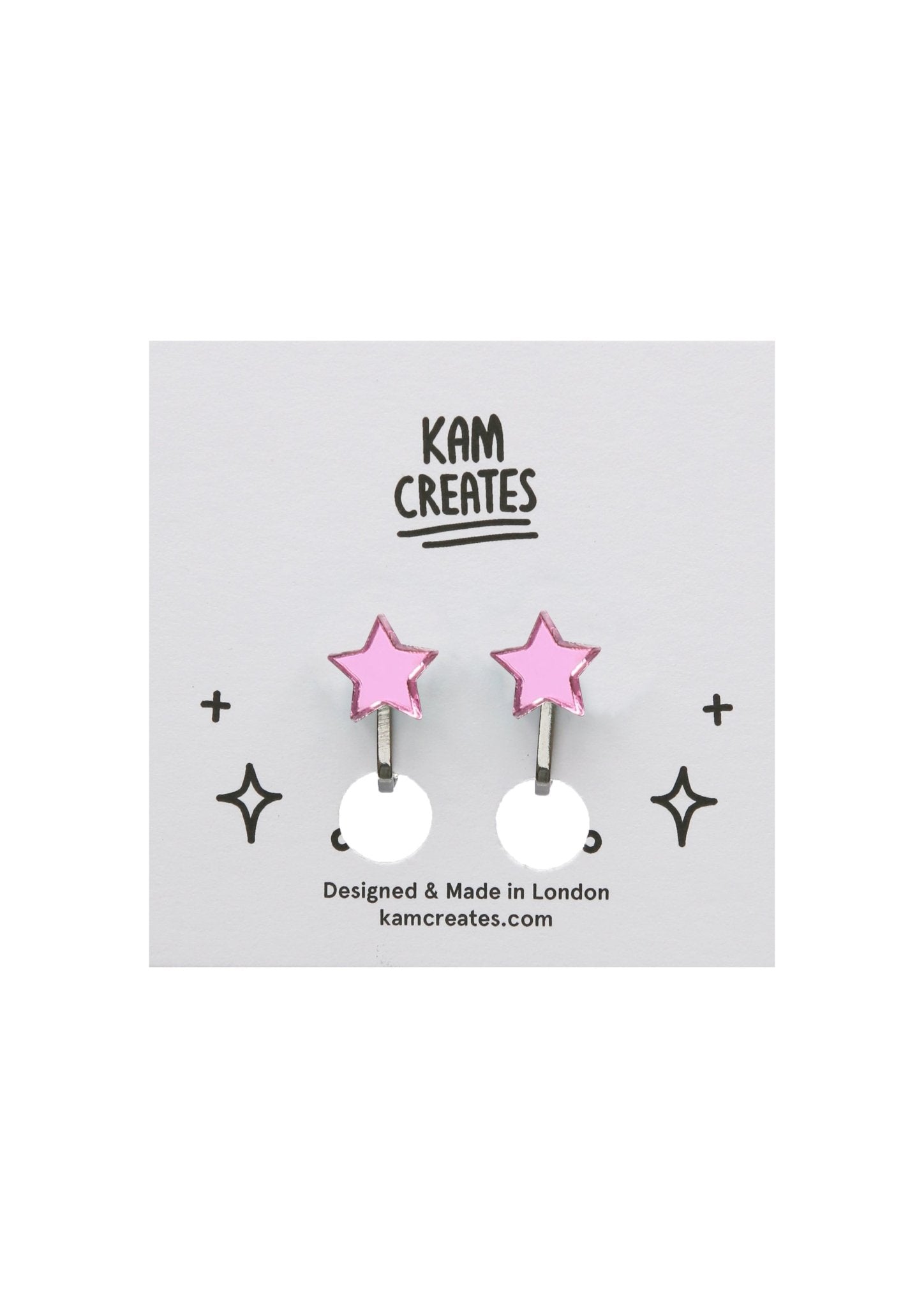 Star Clip on Studs - Pink accessories  earrings