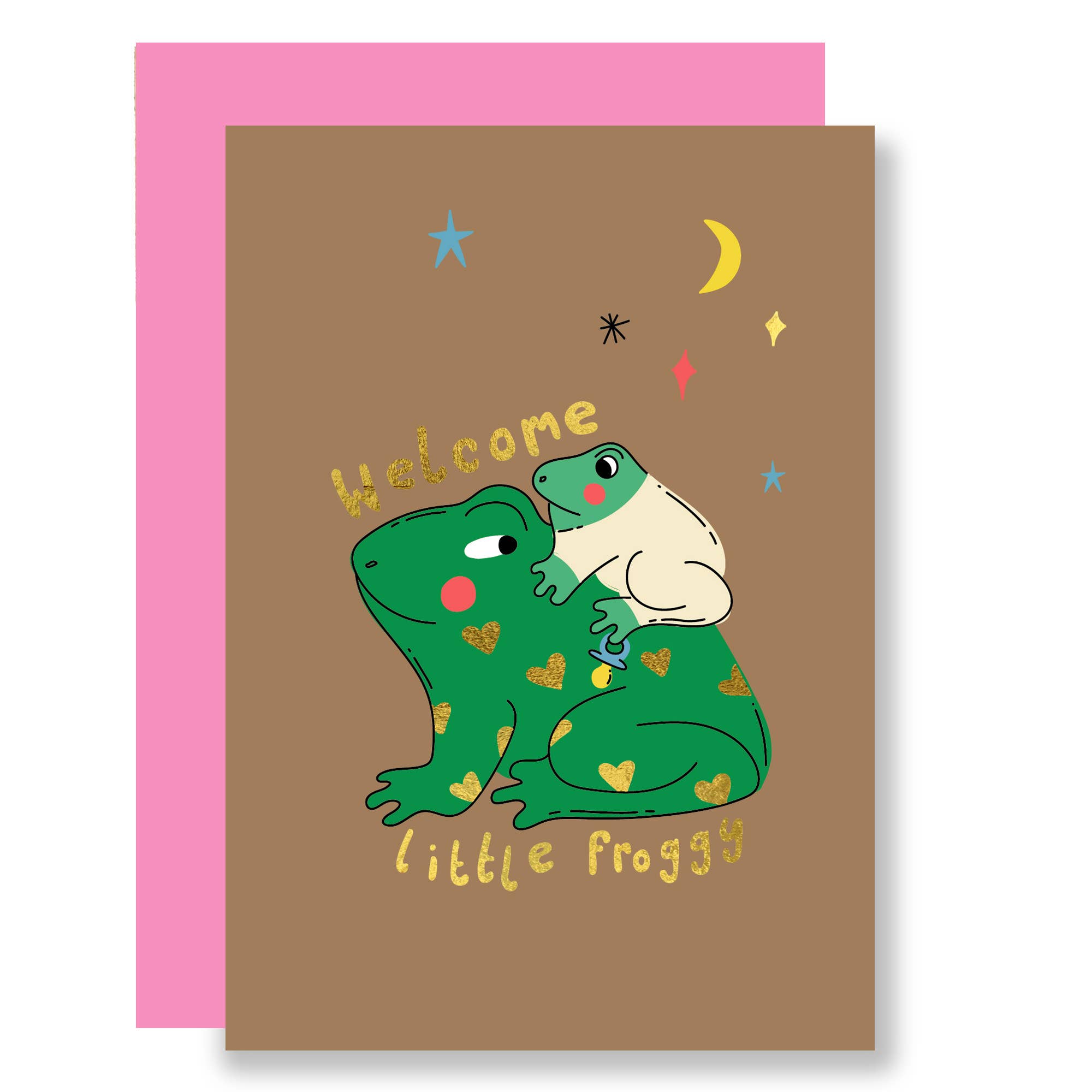 Little froggy new baby card. greetings - card 