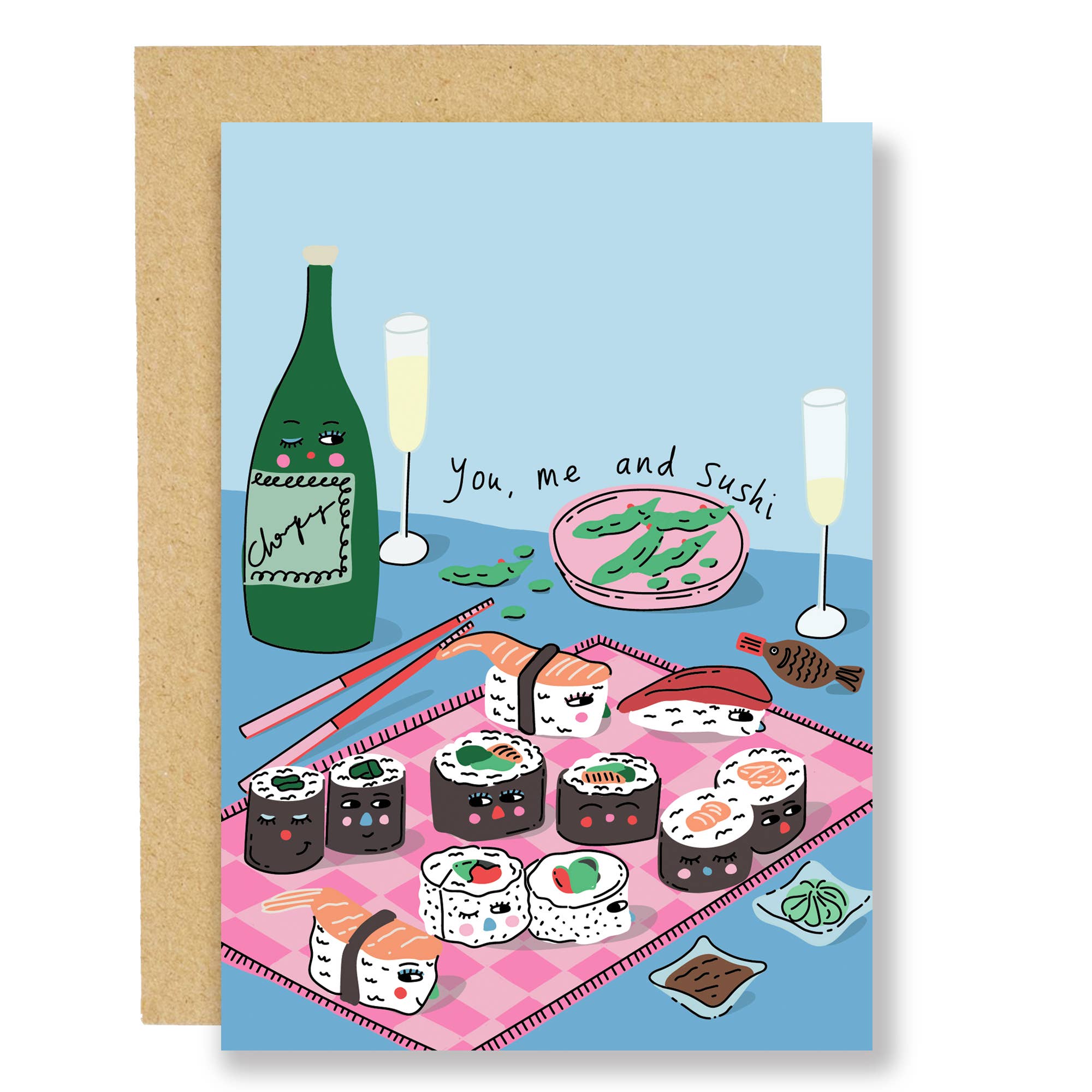 You, me and sushi everyday card anniversary 