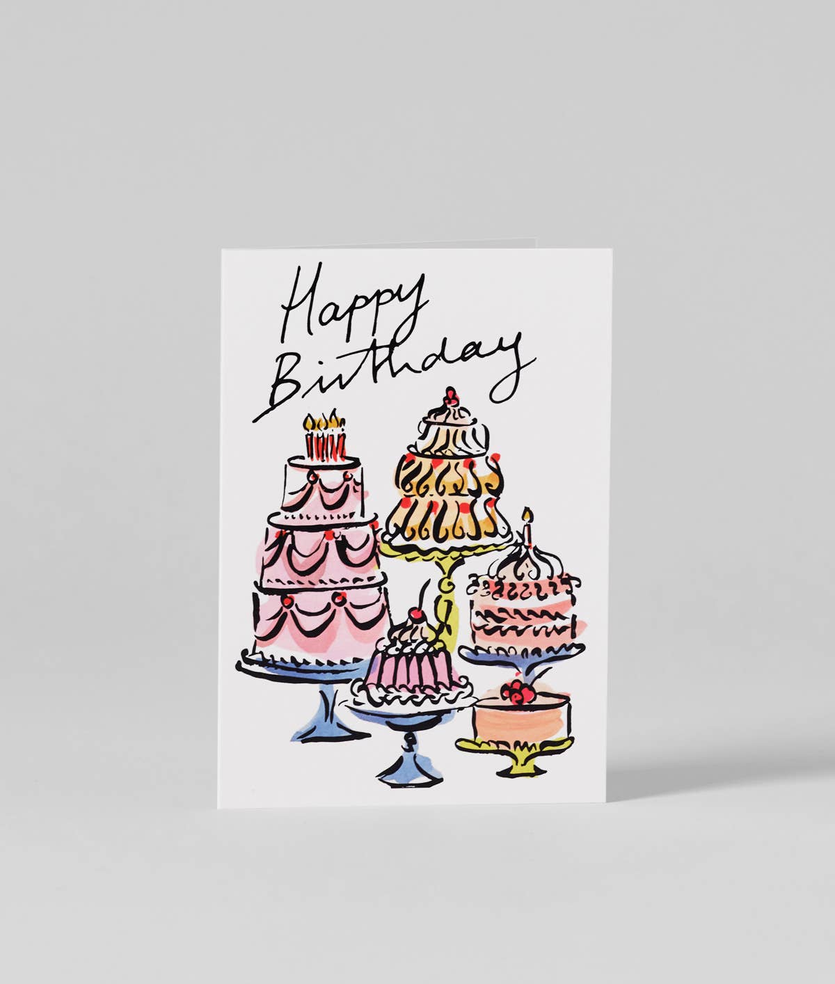 Happy Birthday Cakes Greeting Card