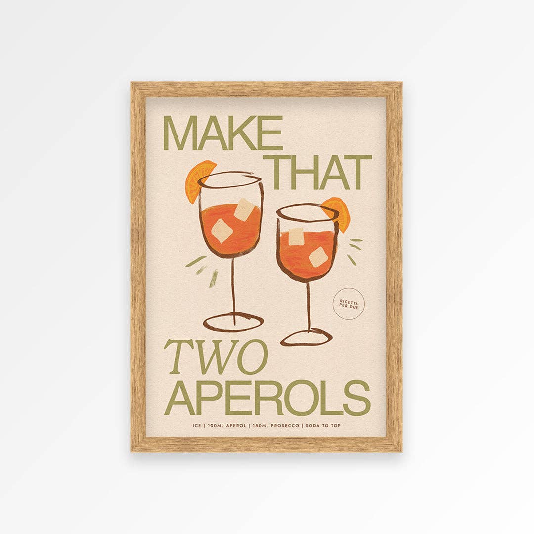 Aperol print teal detail by Proper Good
