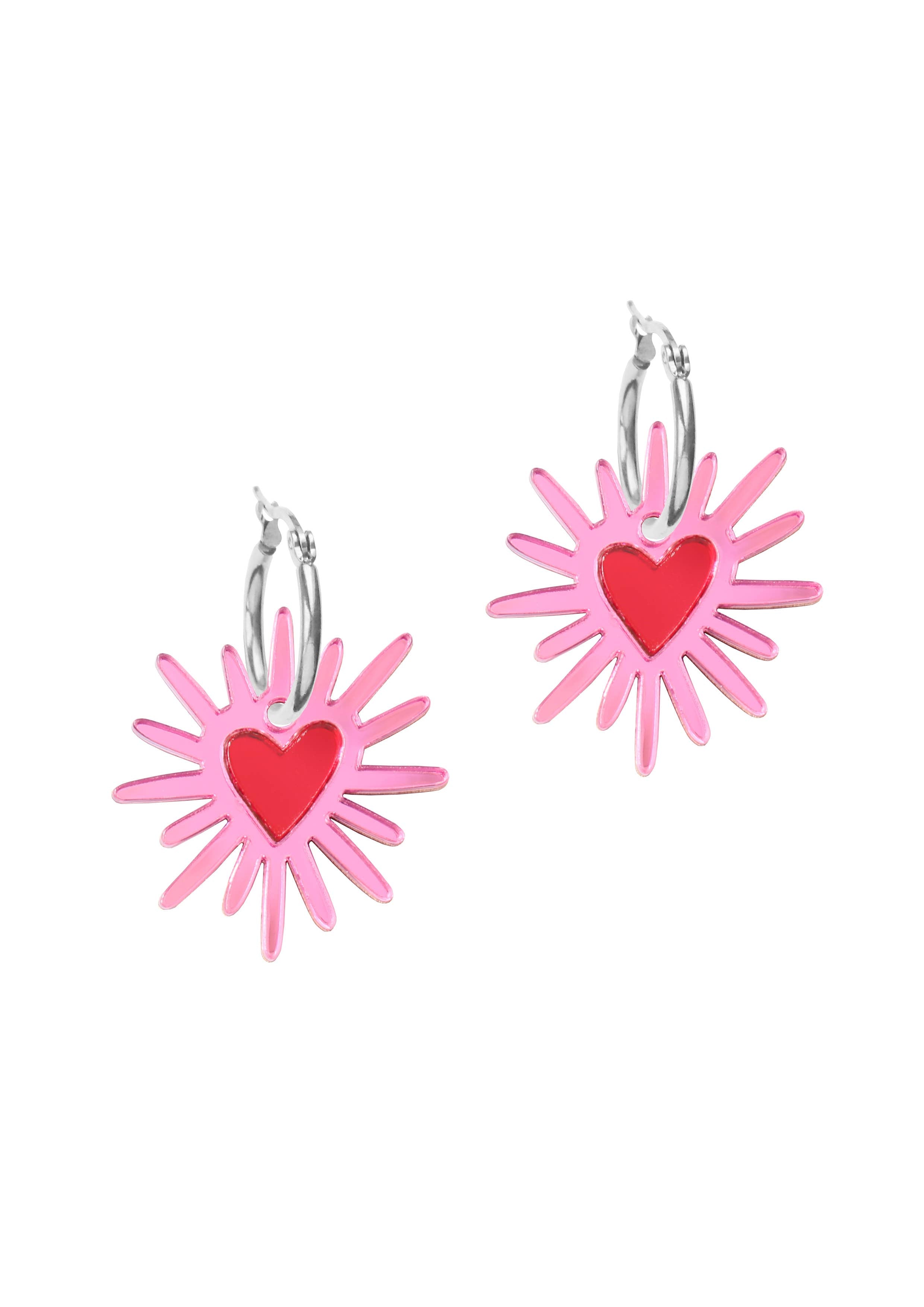 Shining Heart Hoops: Gold + Red