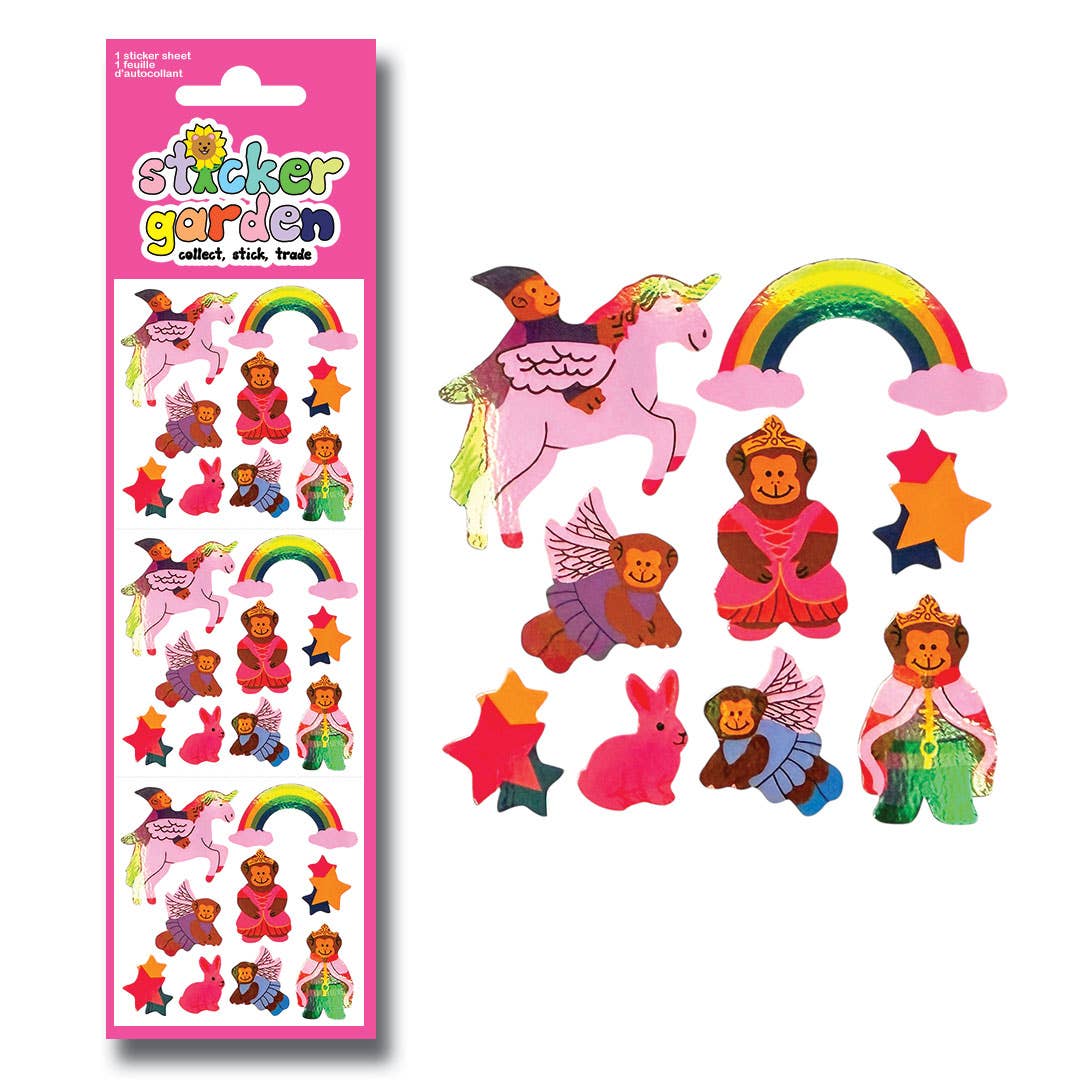 Pearl Monkeytales sticker sheet from Sticker Garden