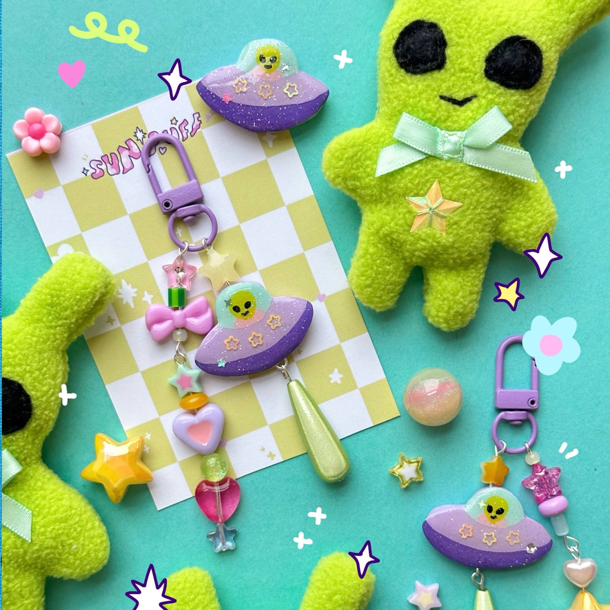 UFO keychain by Sun Puff Studios