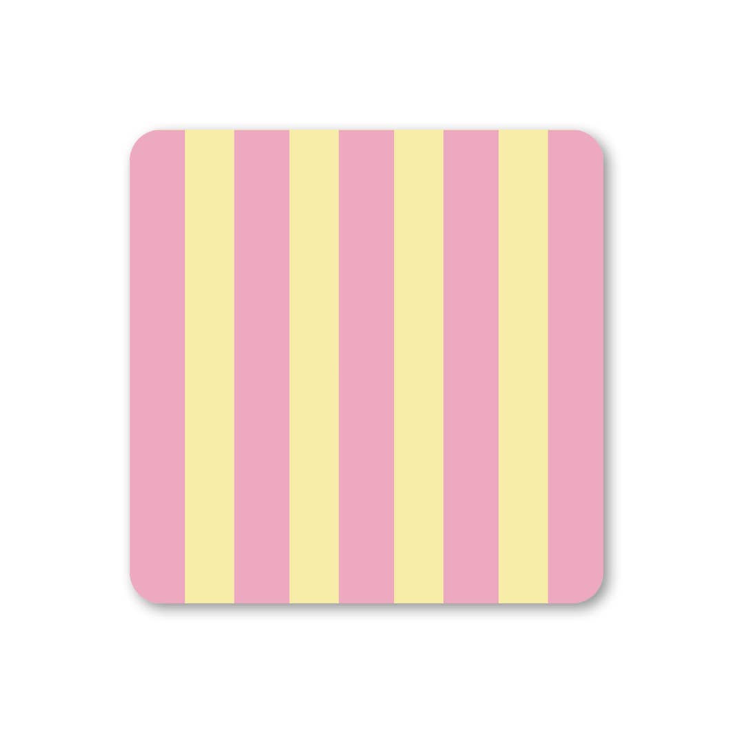 Pink & Yellow - Stripes Coaster coaster 