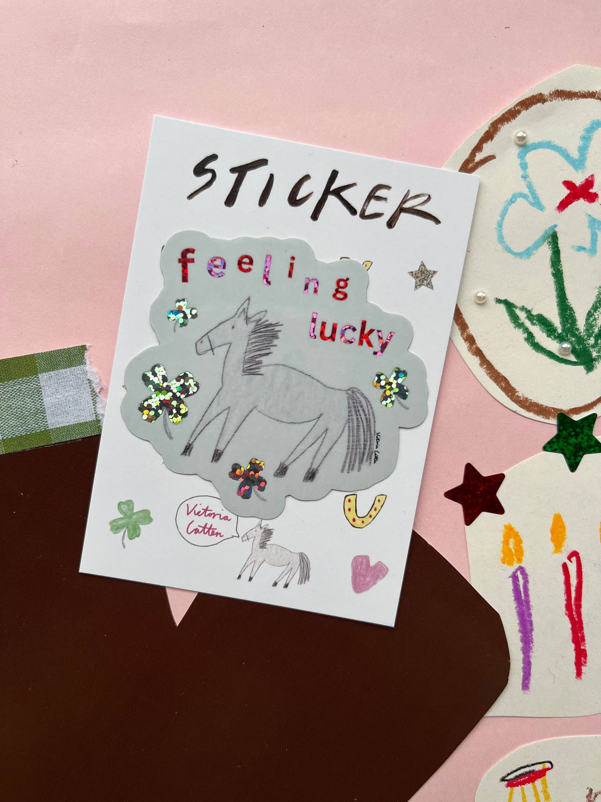 Feeling lucky pony sticker