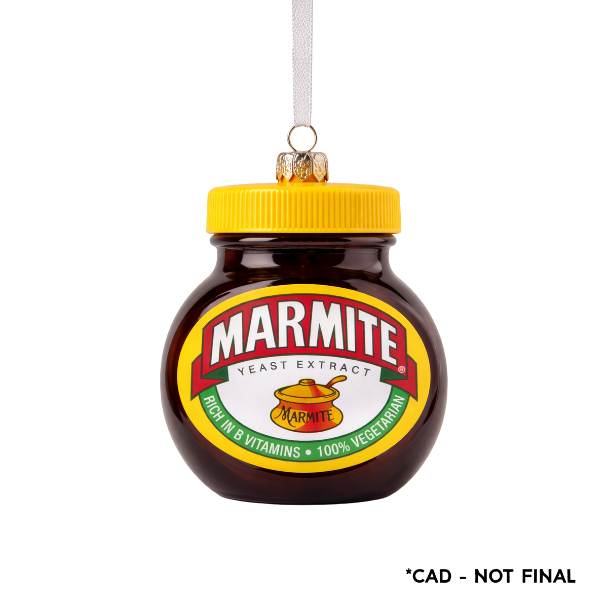 Marmite Jar Christmas Tree Bauble
