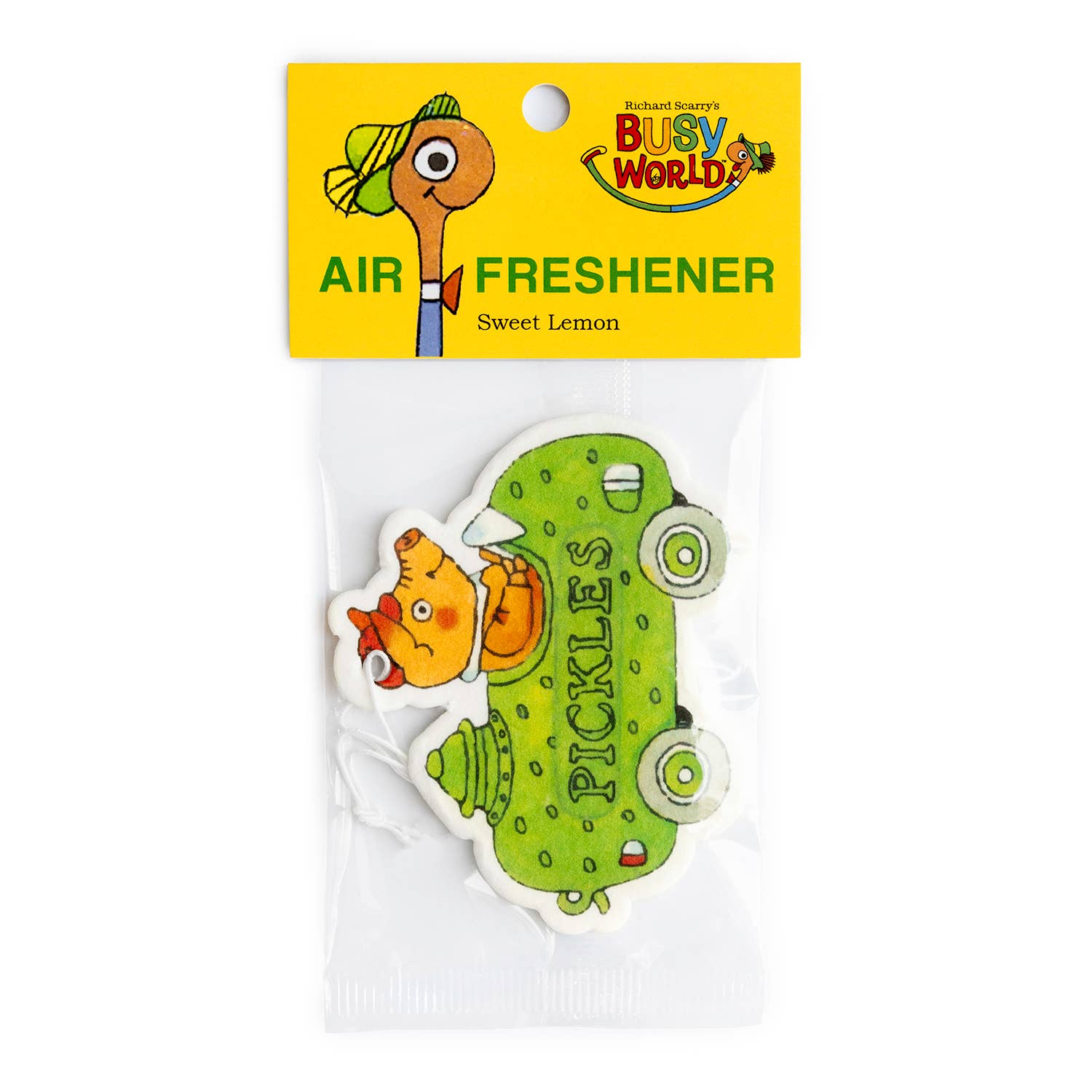 Pickle Car Air Freshener by Three Potato Four x Richard Scarry, product shot
