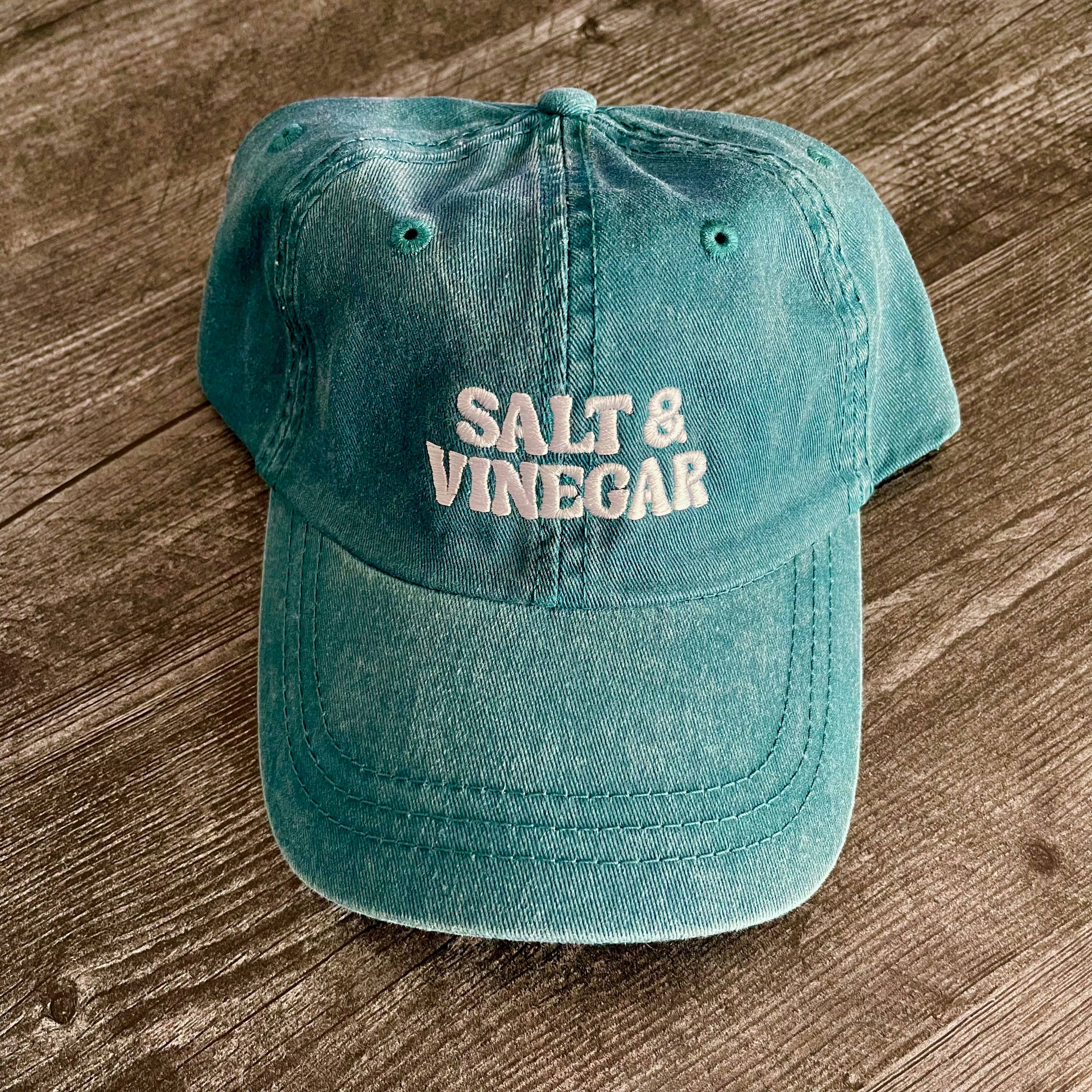 Salt and Vinegar baseball cap in faded dark teal