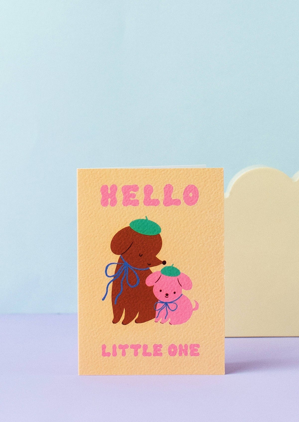 Hello Little One - New Baby Card - New Arrival - Cute Dogs