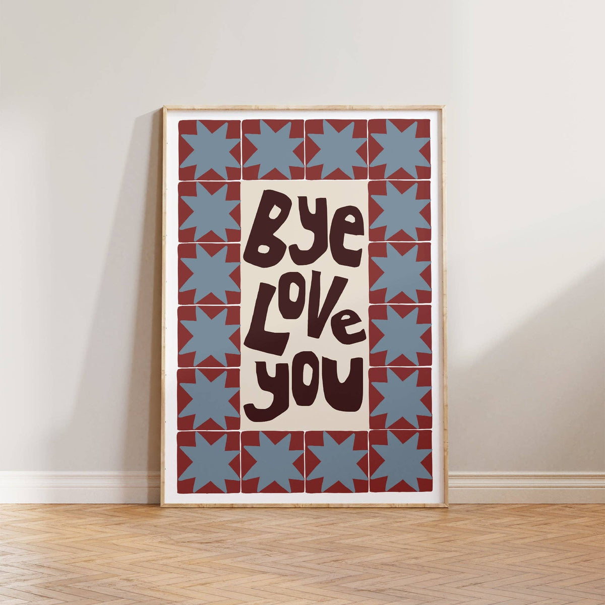Bye, Love You Patchwork Print