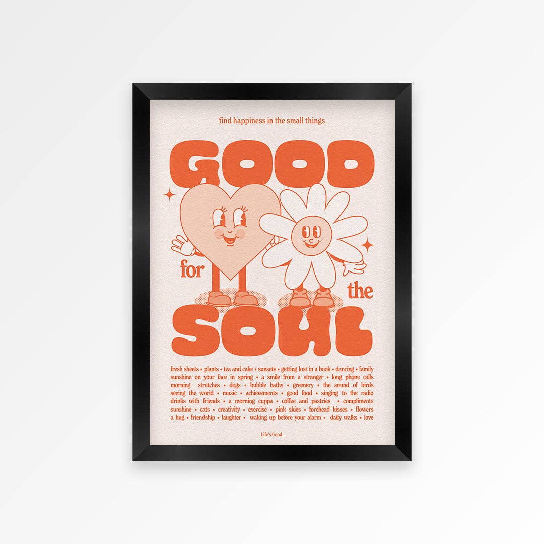 Good For The Soul Print: Green / Unframed / A4